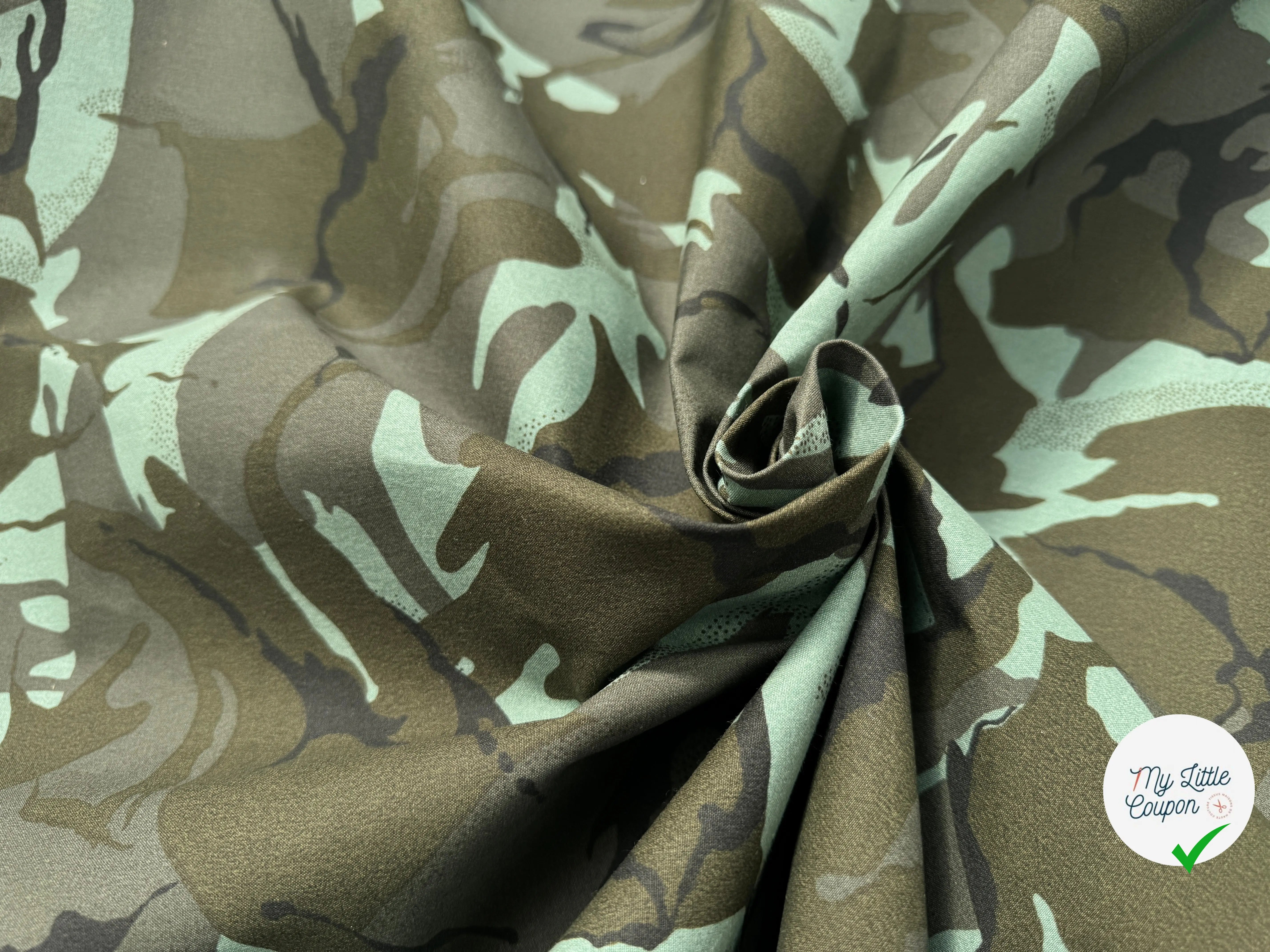 TOILE DE COTON PARKA ARMY COULEURS FRAICHES - My Little Coupon