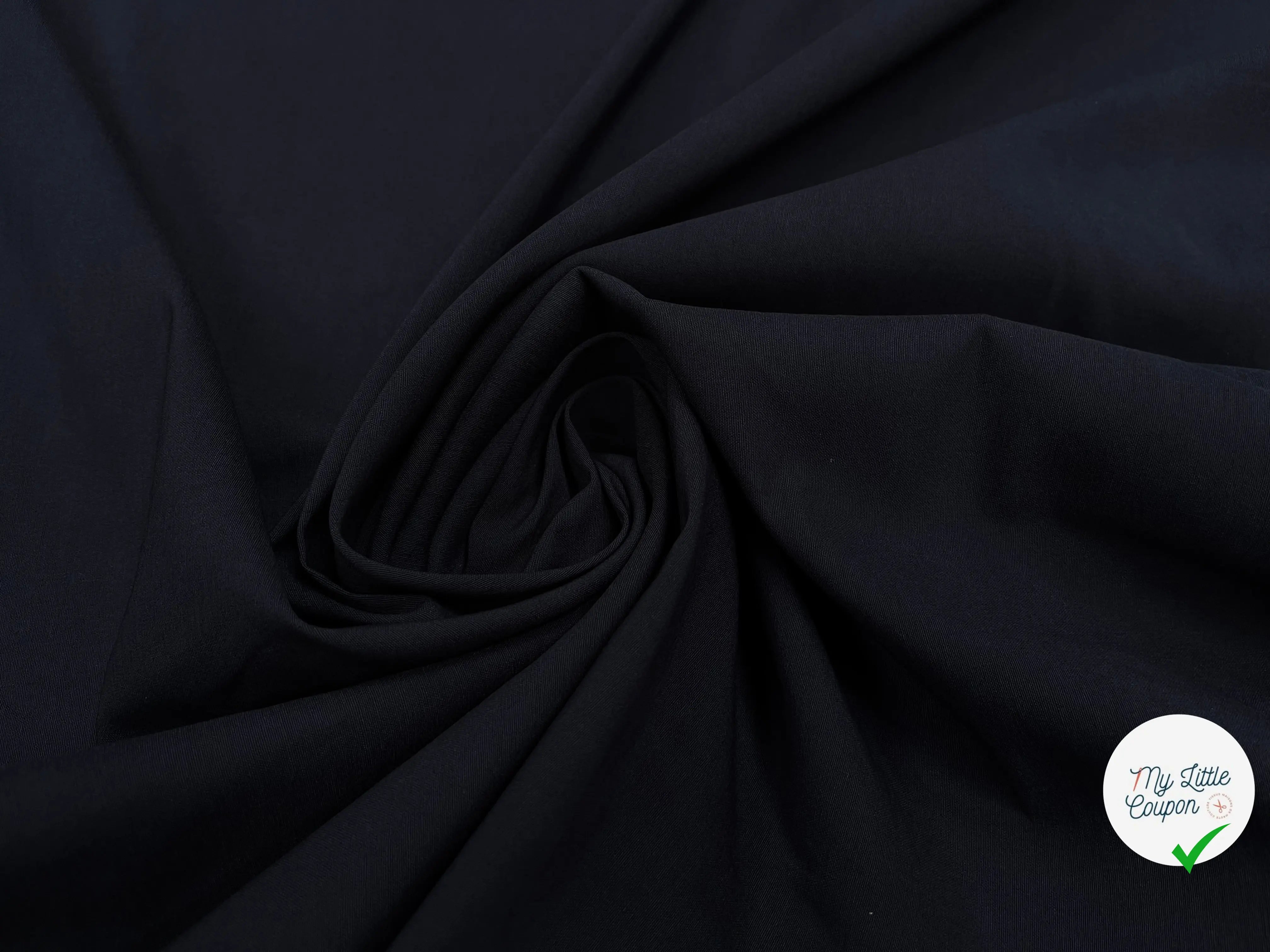 TOILE DE COTON STRETCH BLEU NUIT - My Little Coupon