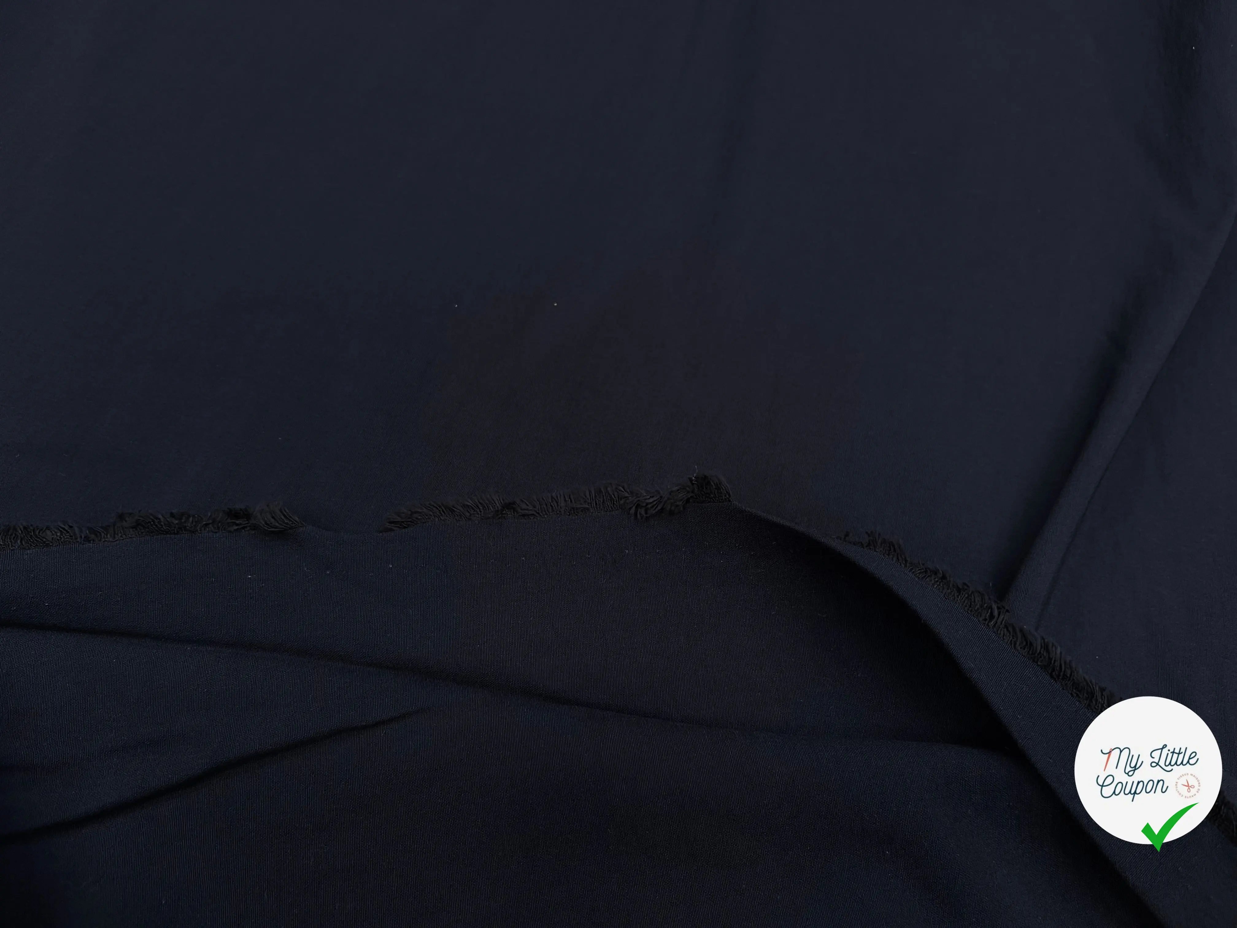TOILE DE COTON STRETCH BLEU NUIT - My Little Coupon