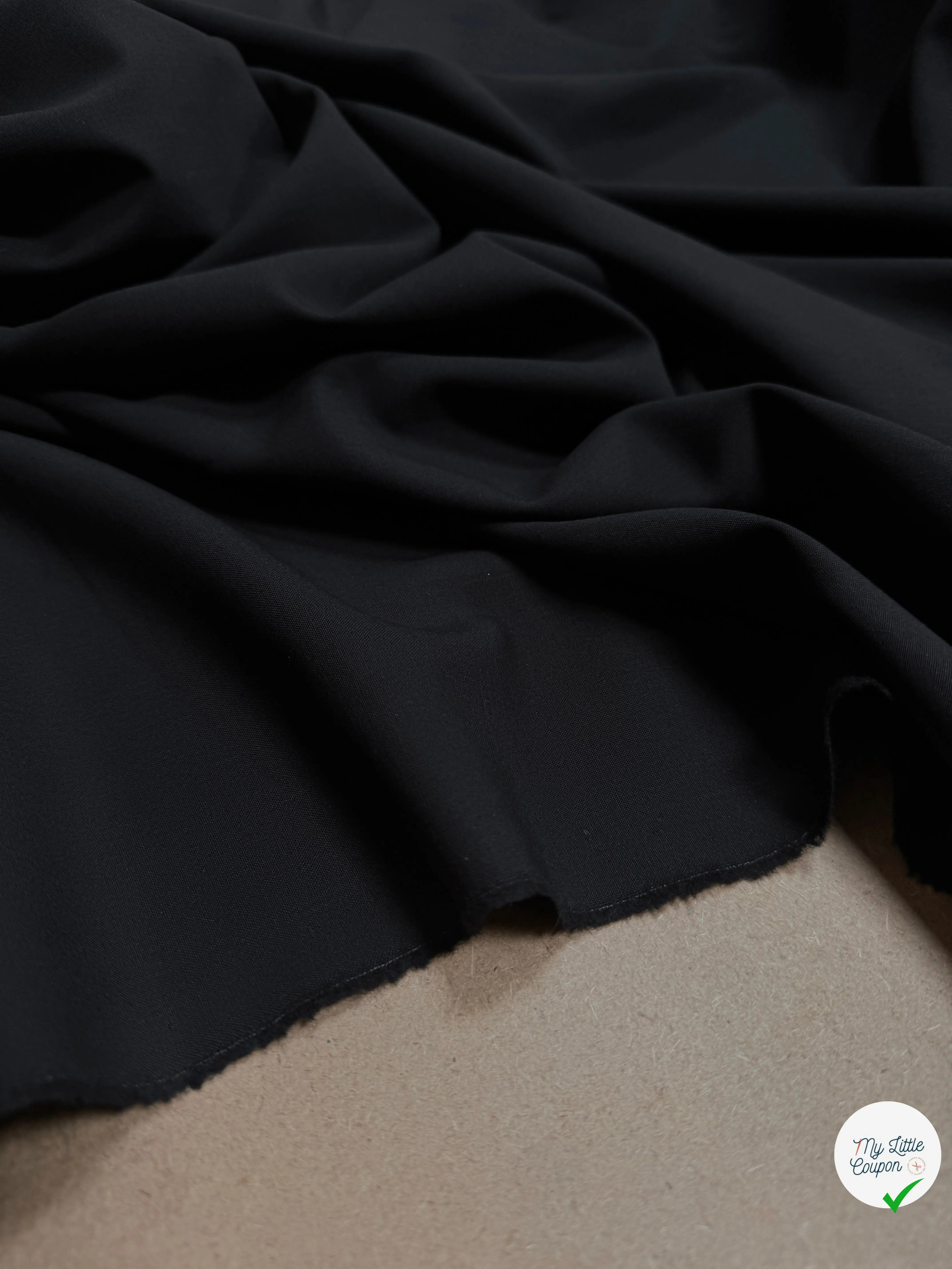 TOILE DE LAINE FROIDE STRETCH BLACK - My Little Coupon
