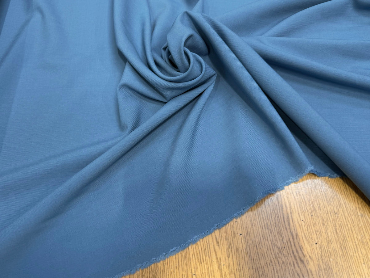 TOILE DE LAINE MAGNIFICO BLEU PLOMB 60% LAINE - My Little Coupon