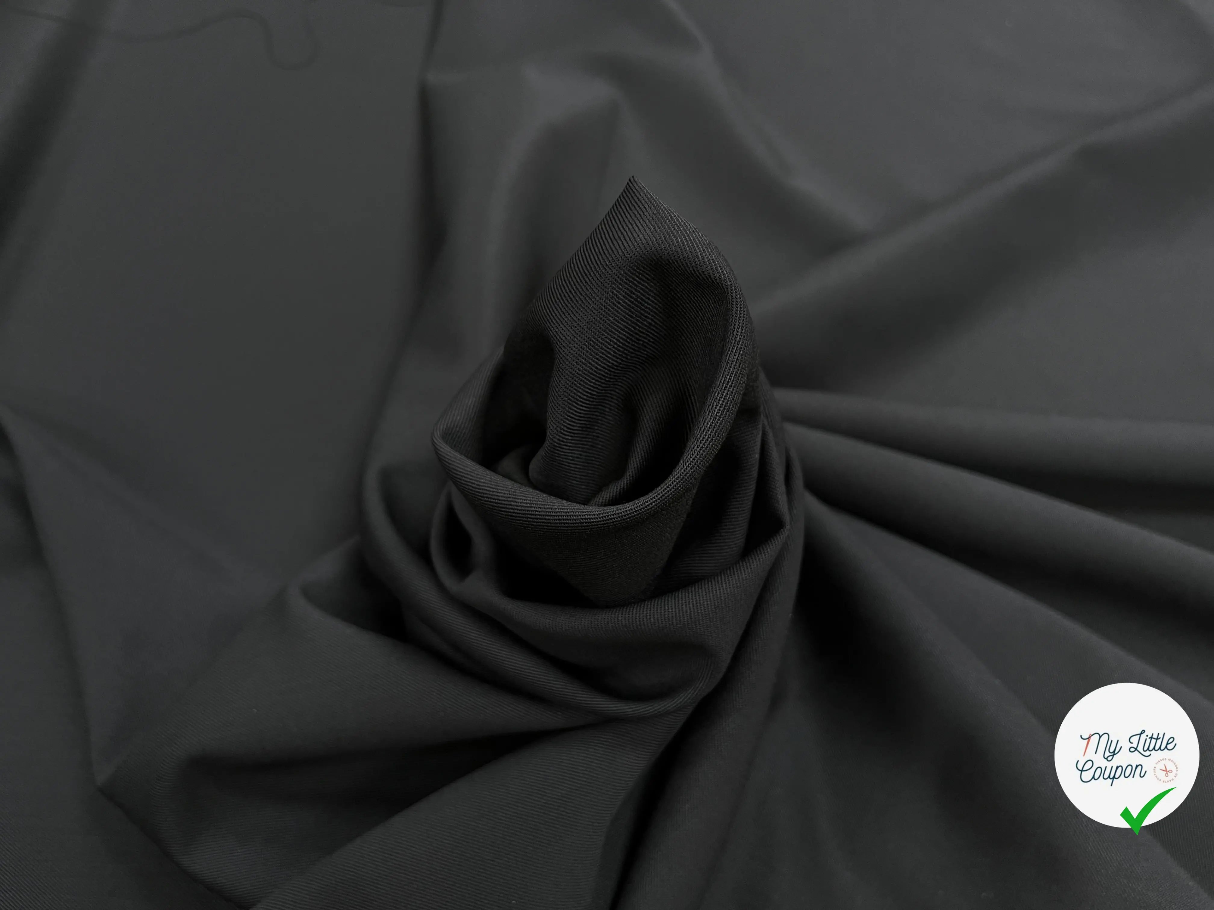 TOILE DE LAINE SERGÉE NOIR - My Little Coupon