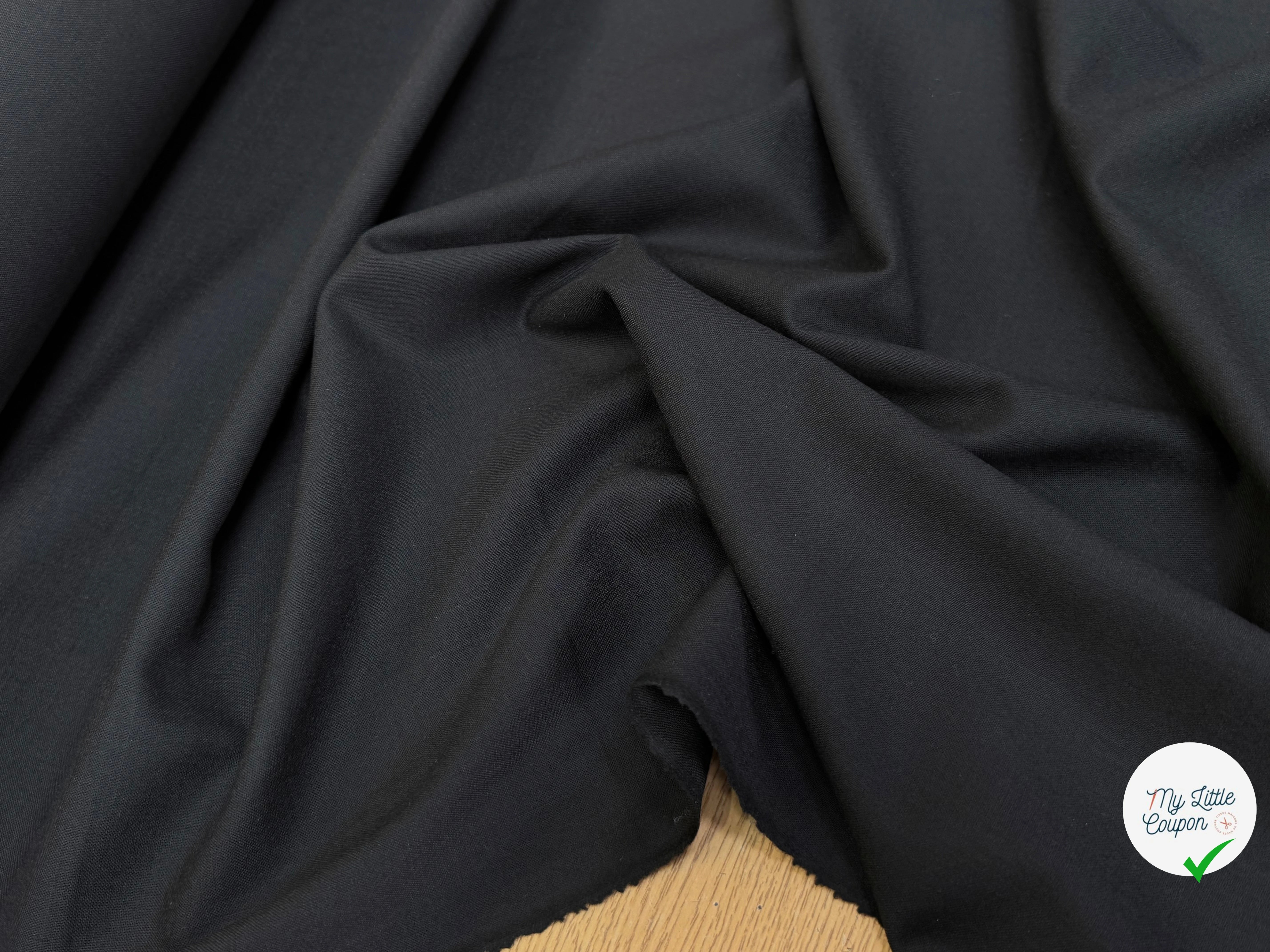 TOILE DE LAINE STRETCH PREMIUM DEEP BLACK - My Little Coupon