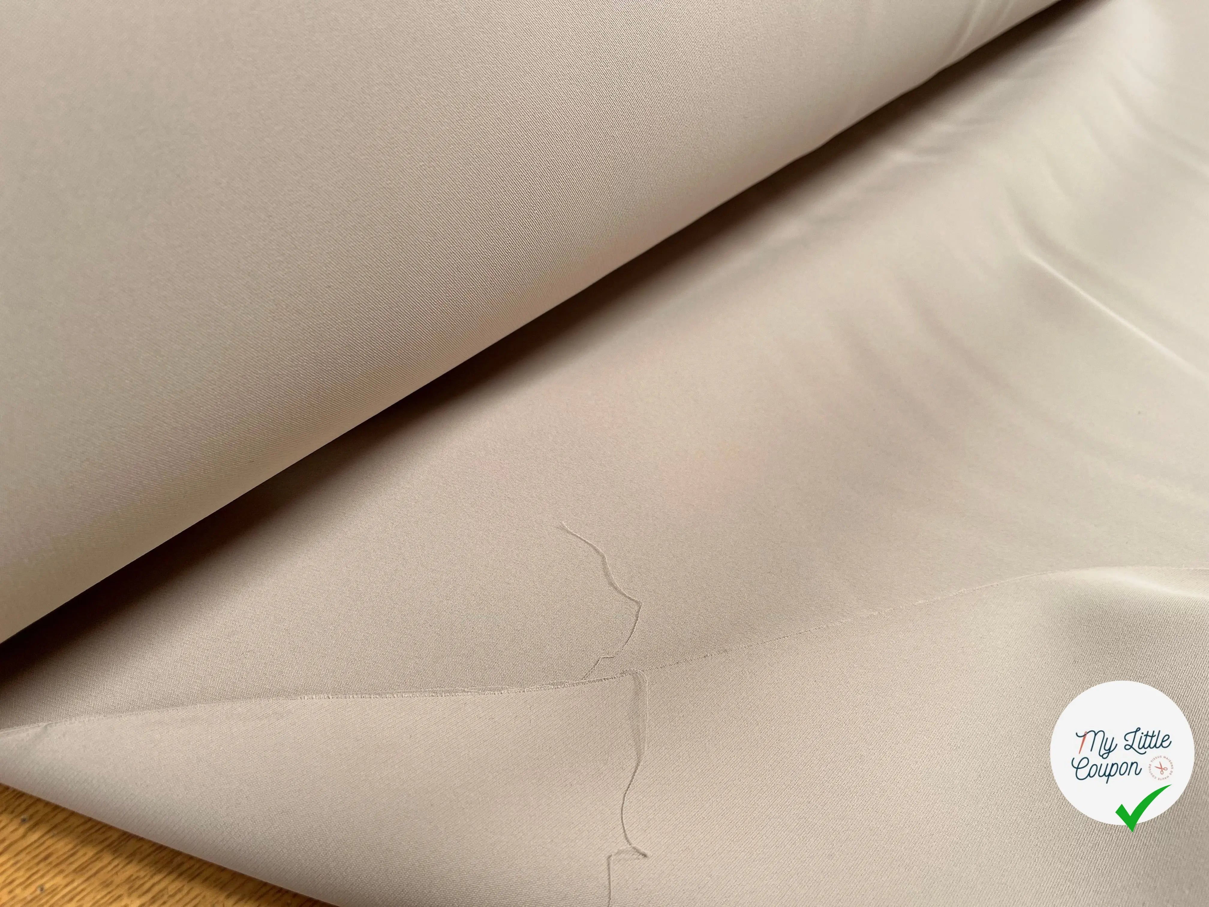 TOILE DOUBLE ETTOFE BEIGE SABLE STRETCH - My Little Coupon