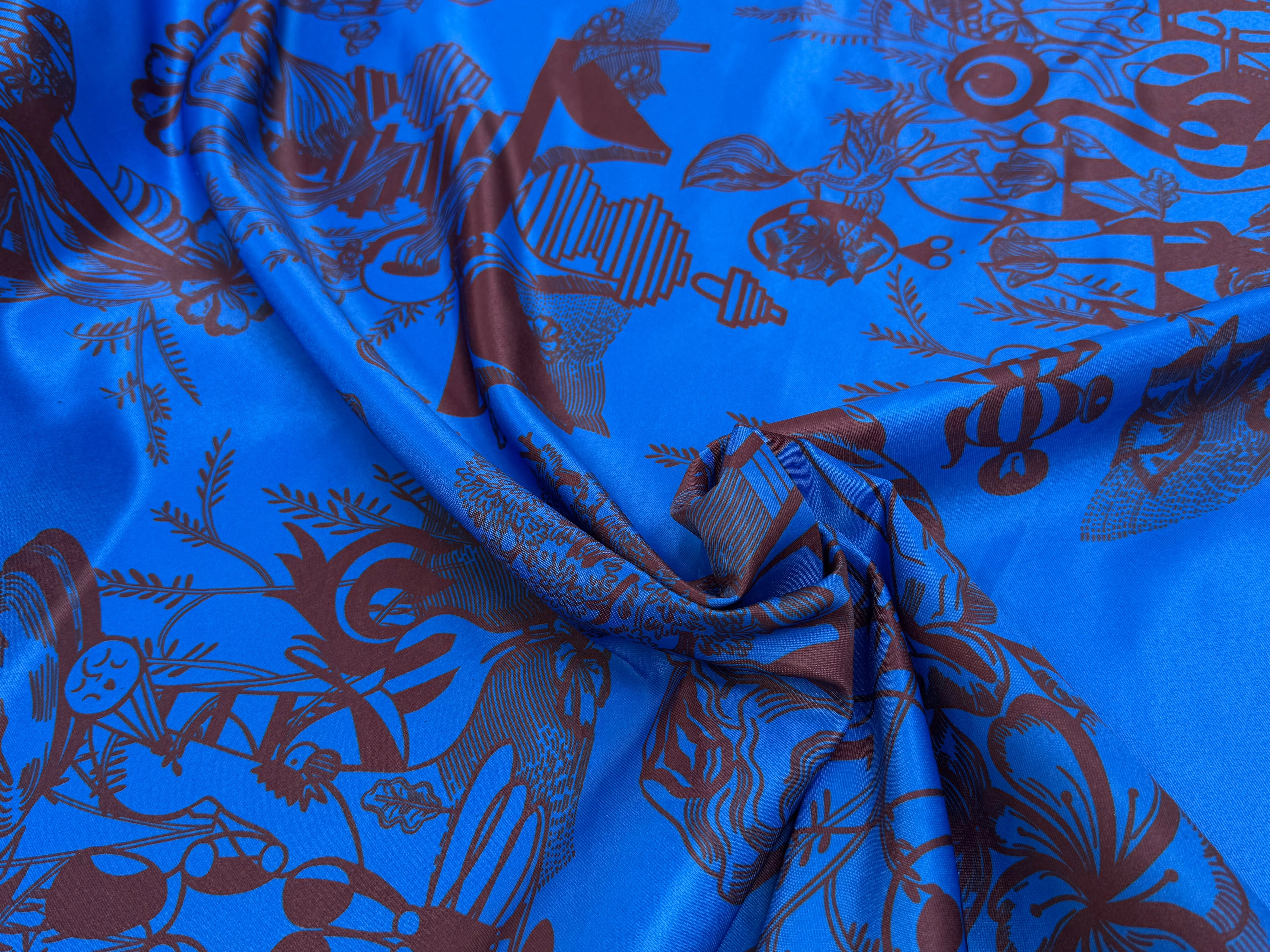 TOILE FOND BLEU A MOTIF - My Little Coupon