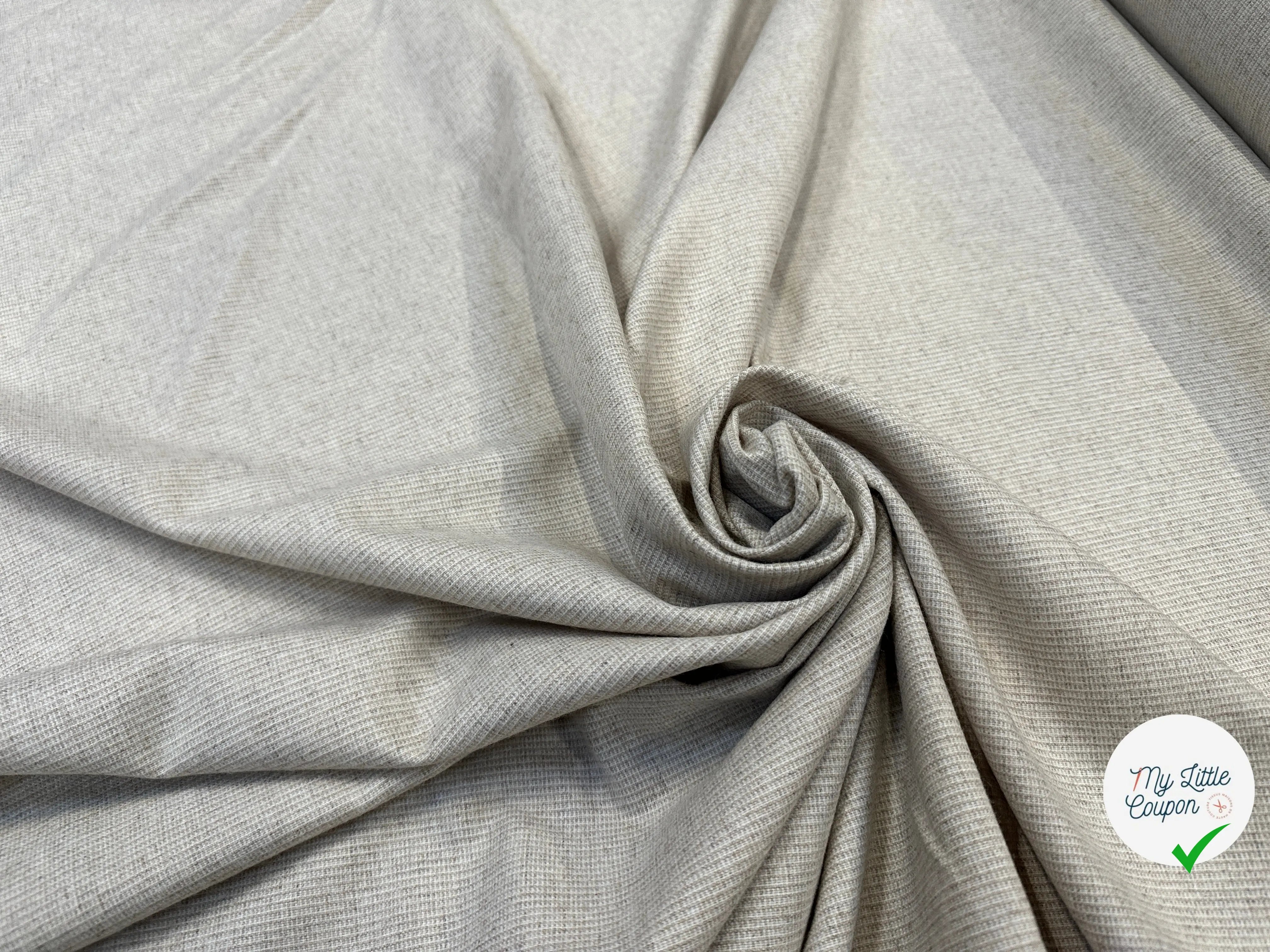 TOILE LAINE ASPECT LIN CAMEL - My Little Coupon