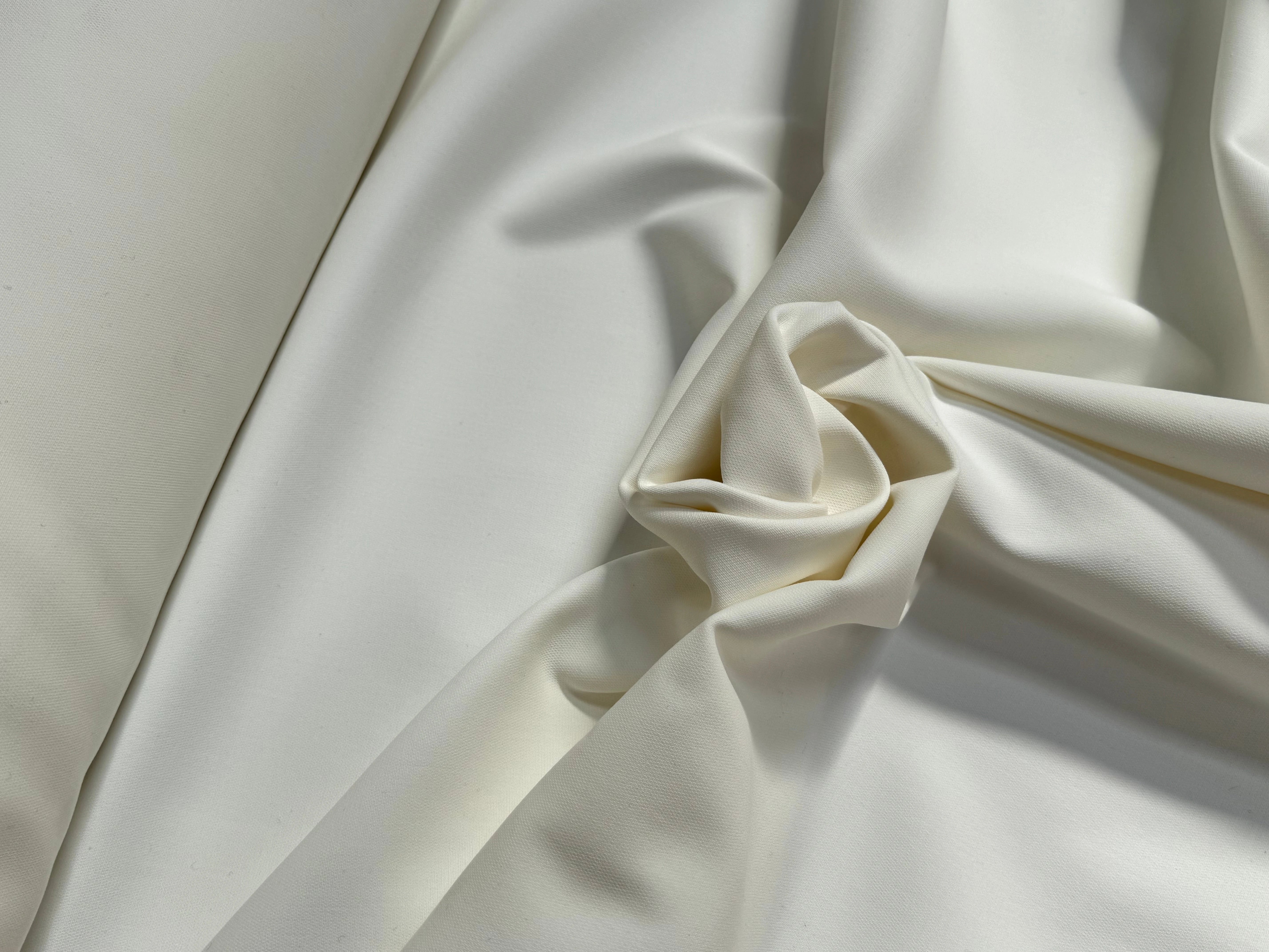 TOILE LOURDE POLYCOTON STRETCH BLANC CASSÉ BELLE - My Little Coupon