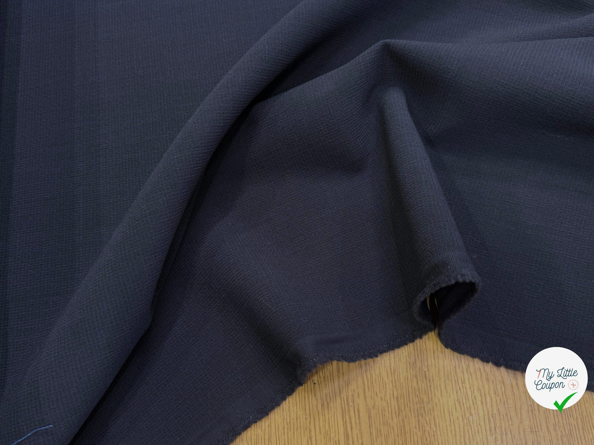 TOILE LOURDE PURE LAINE BLEU MARINE TENUE PARFAITE 100% LAINE - My Little Coupon
