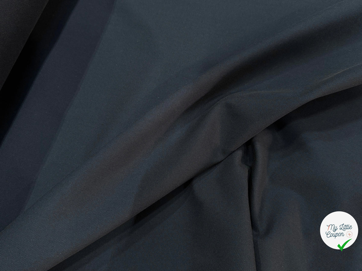 TOILE LOURDE SERGÉE NOIRE CRAQUELANTE 100% COTON - My Little Coupon