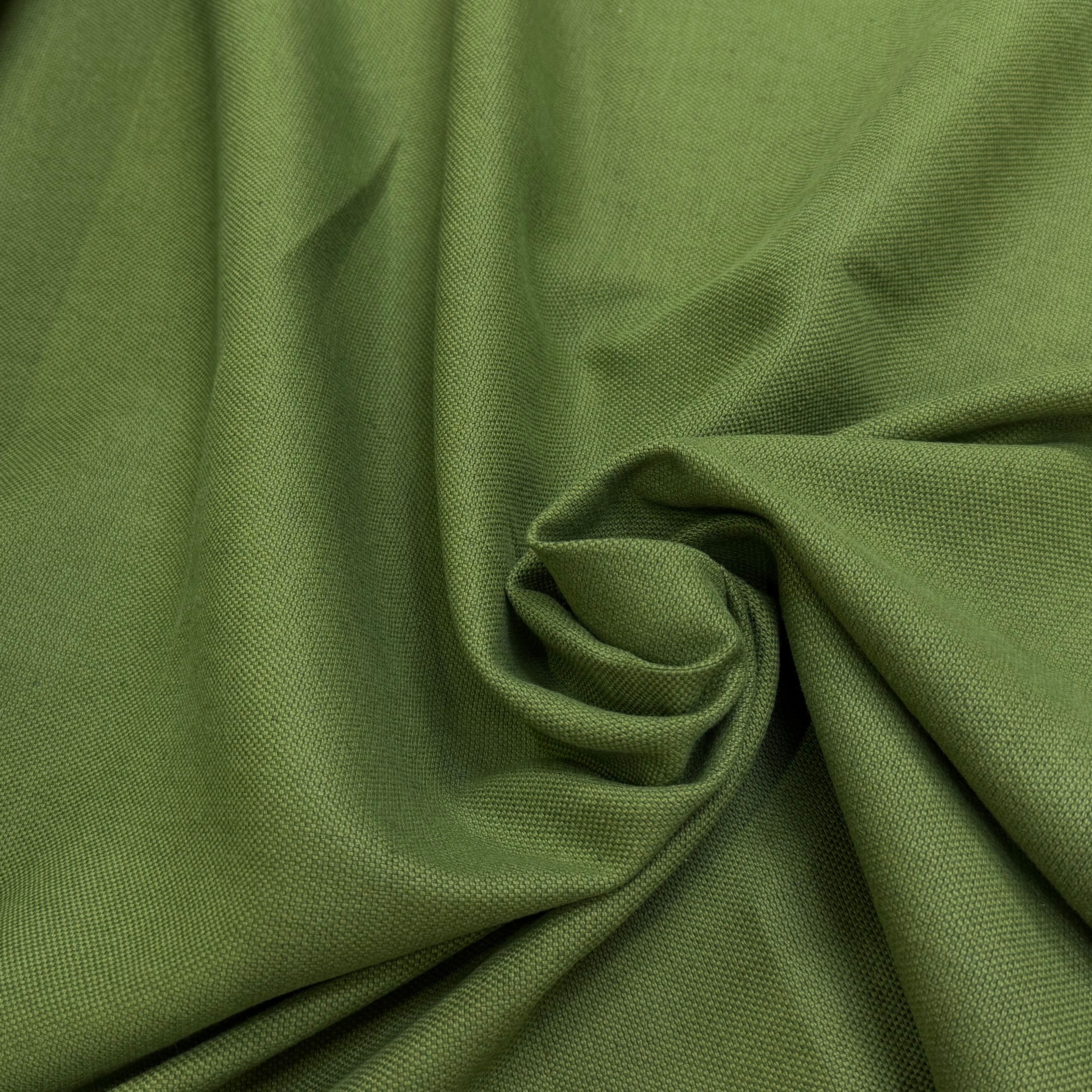 TOILE NATTÉE DE COTON LIN LOURDE VERT 56% COTON - My Little Coupon