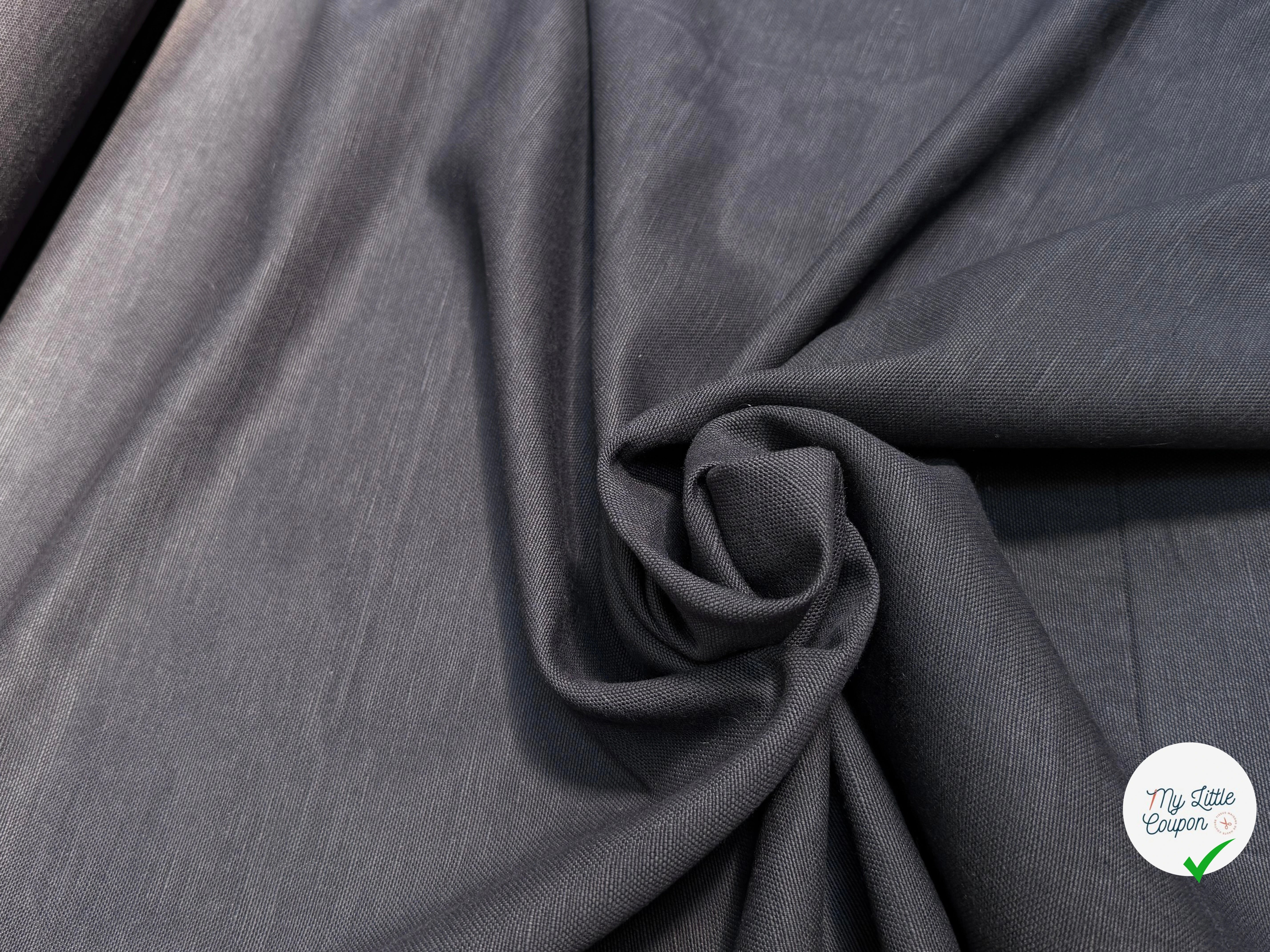 TOILE NATTÉE DE COTON LOURD NAVY - My Little Coupon