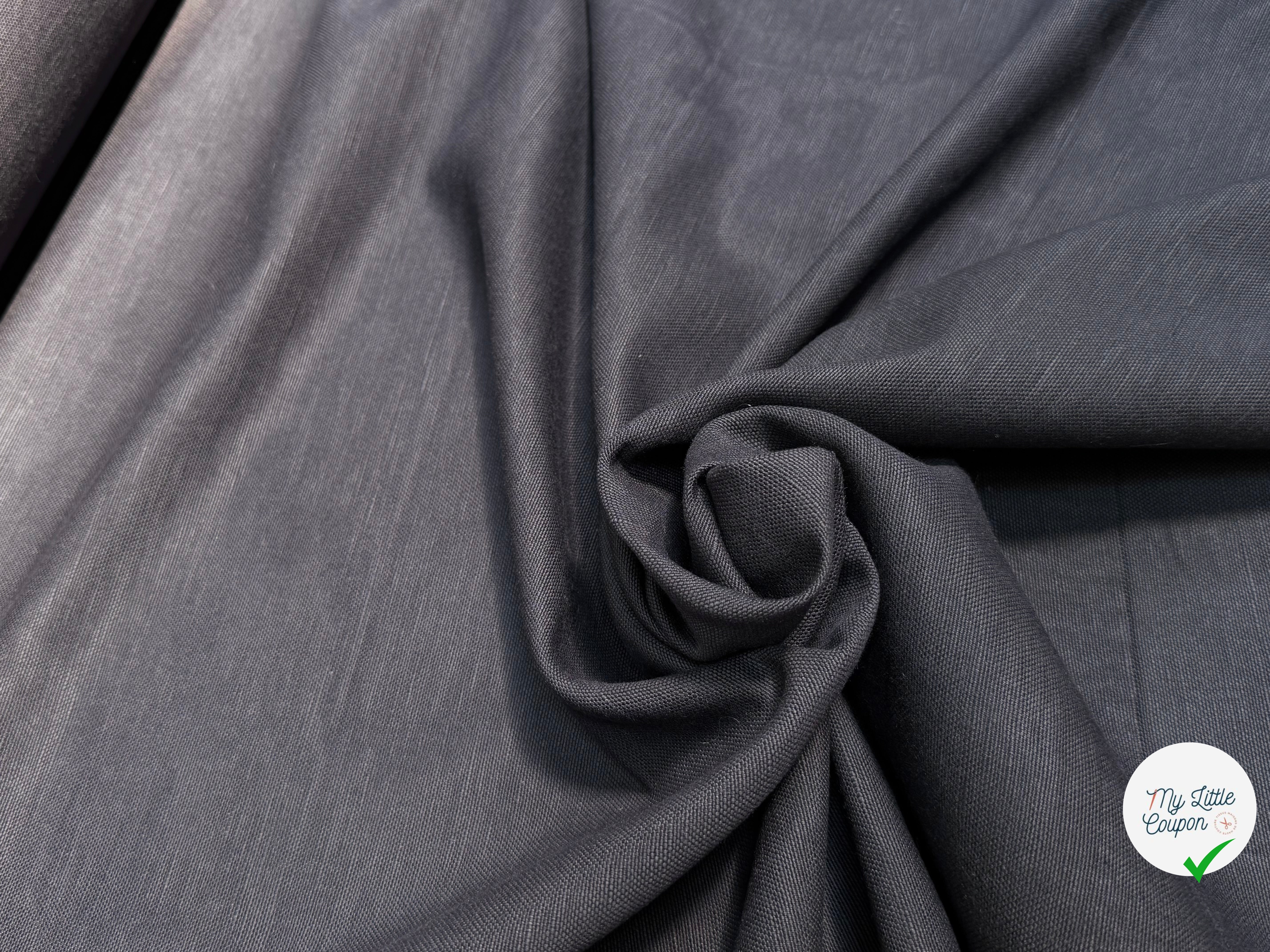 TOILE NATTÉE DE COTON LOURD NAVY - My Little Coupon
