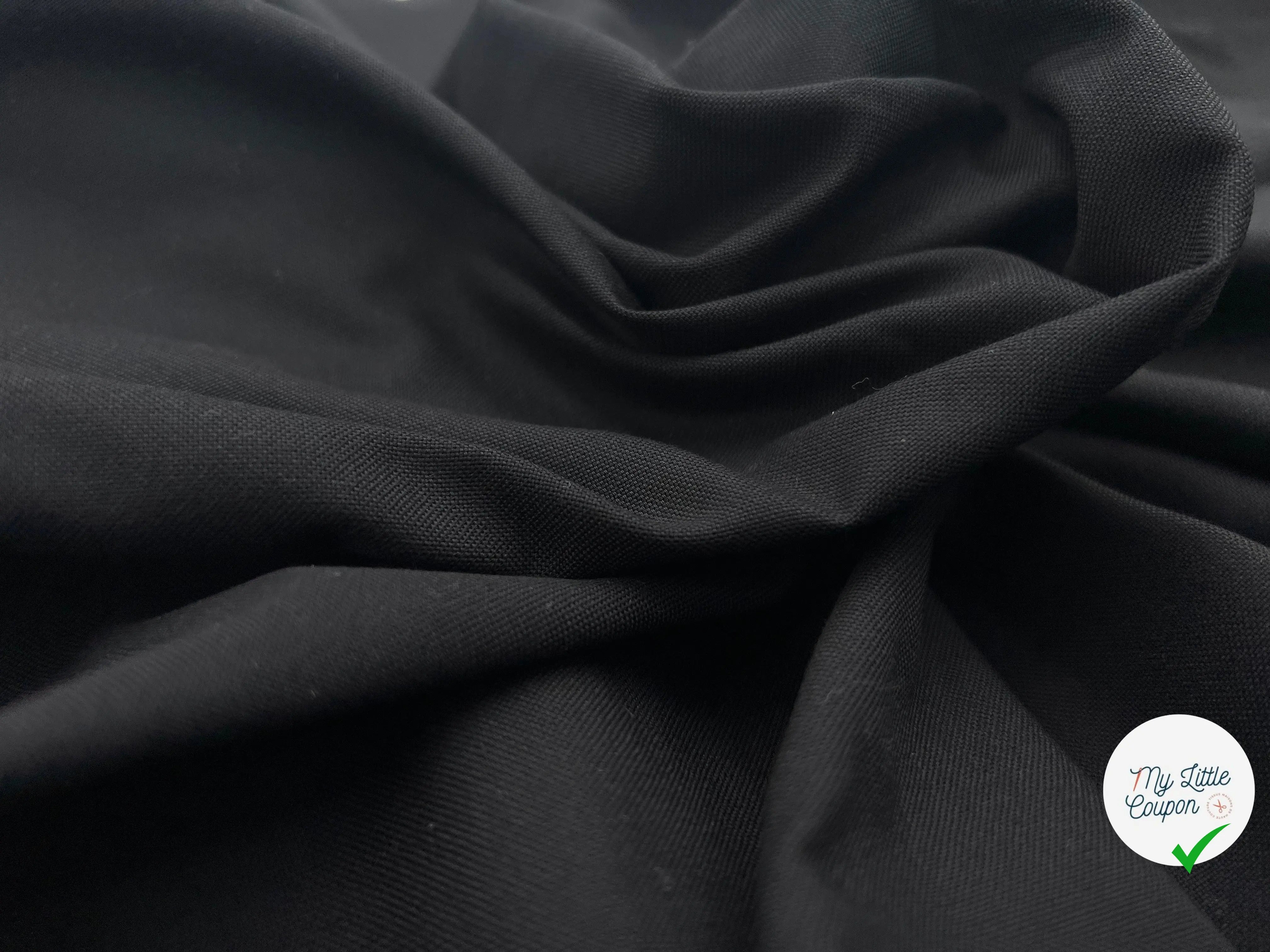 TOILE NOIRE BASIQUE - My Little Coupon - tissu - coudre