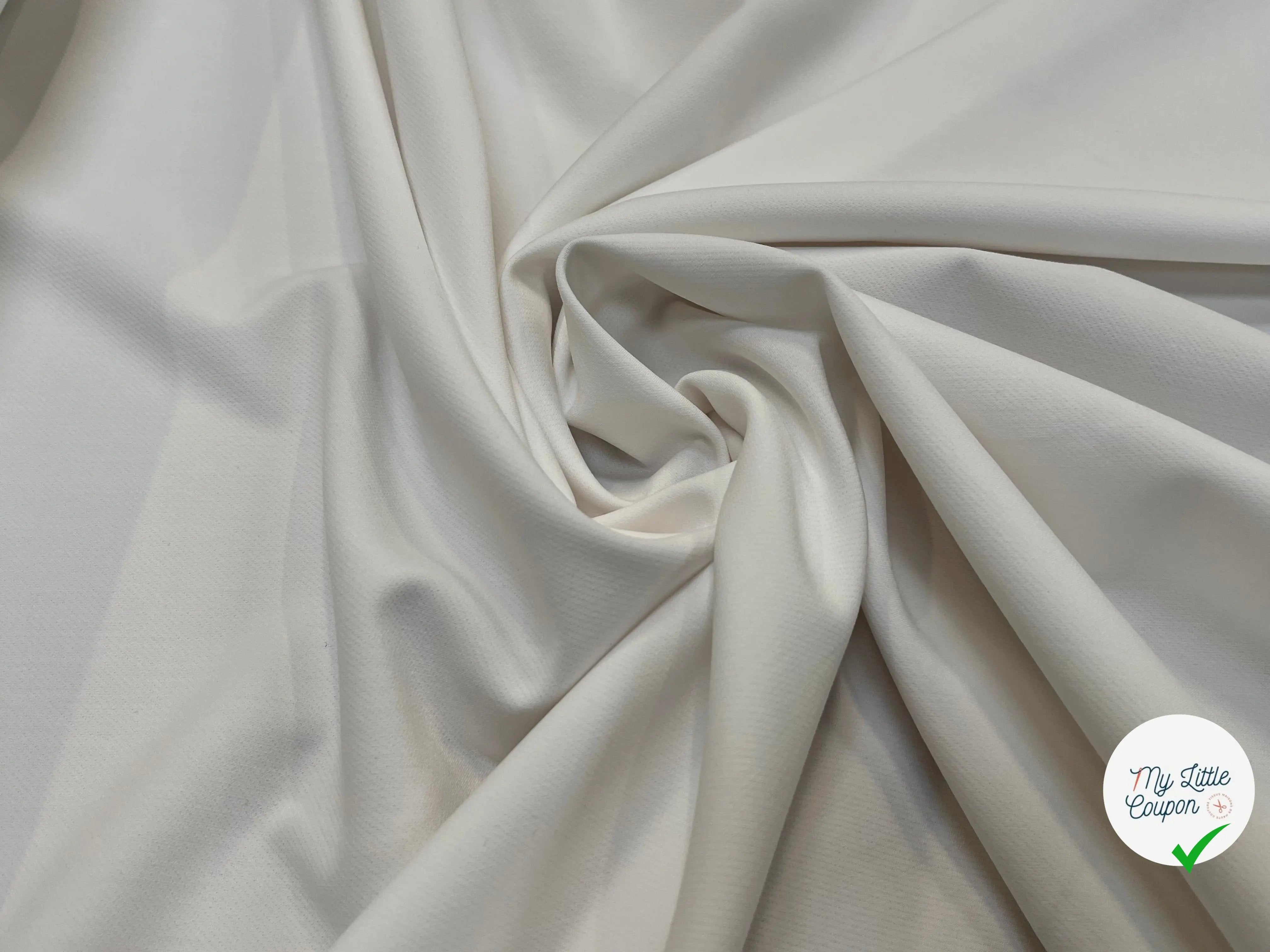 TOILE OWENS COUTURE FLUIDE STRETCH POLYVISCOSE UNI BLANC - My Little Coupon