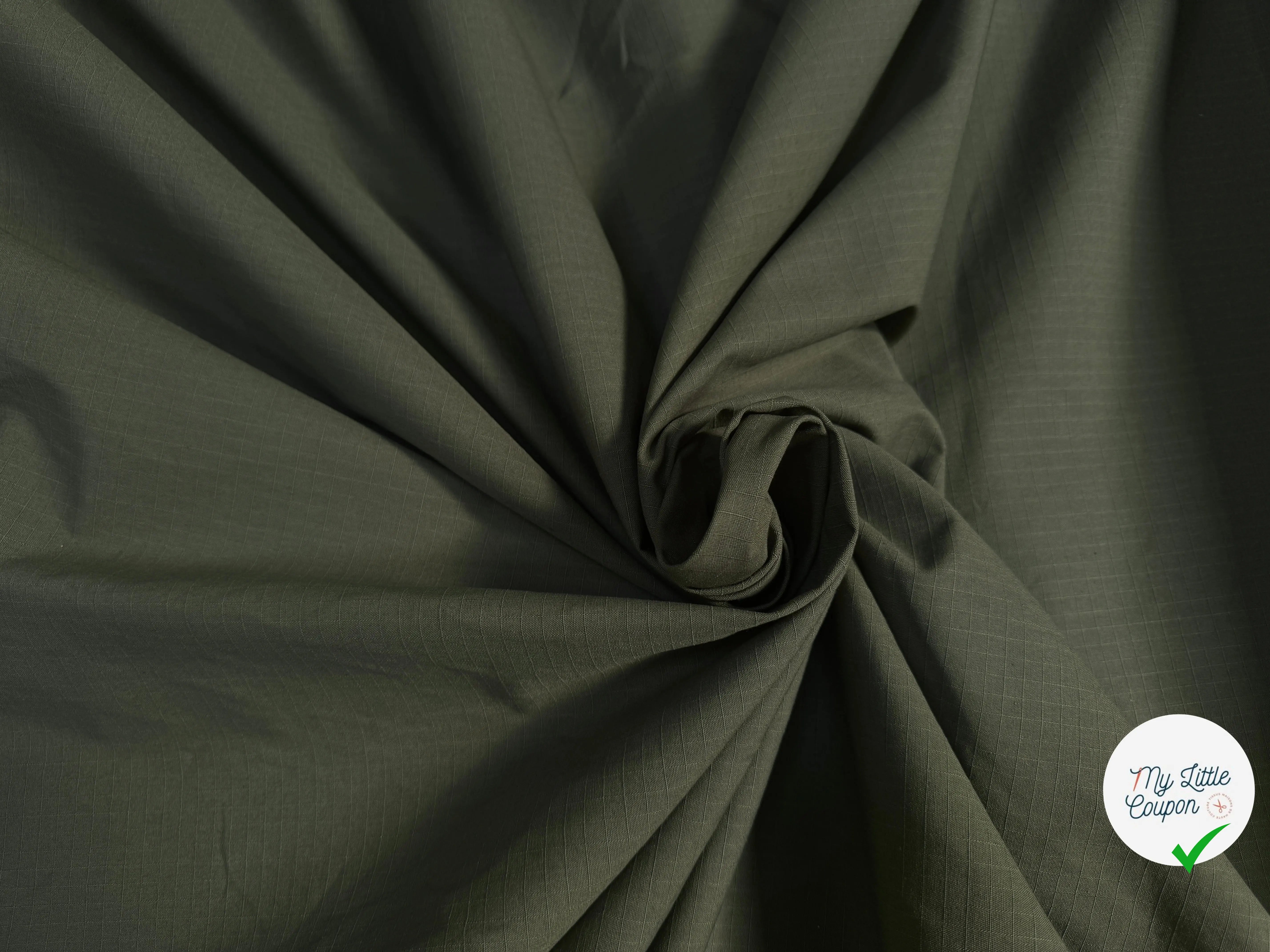 TOILE PARACHUTE VERT QUADRILLEE 100% COTON - My Little Coupon