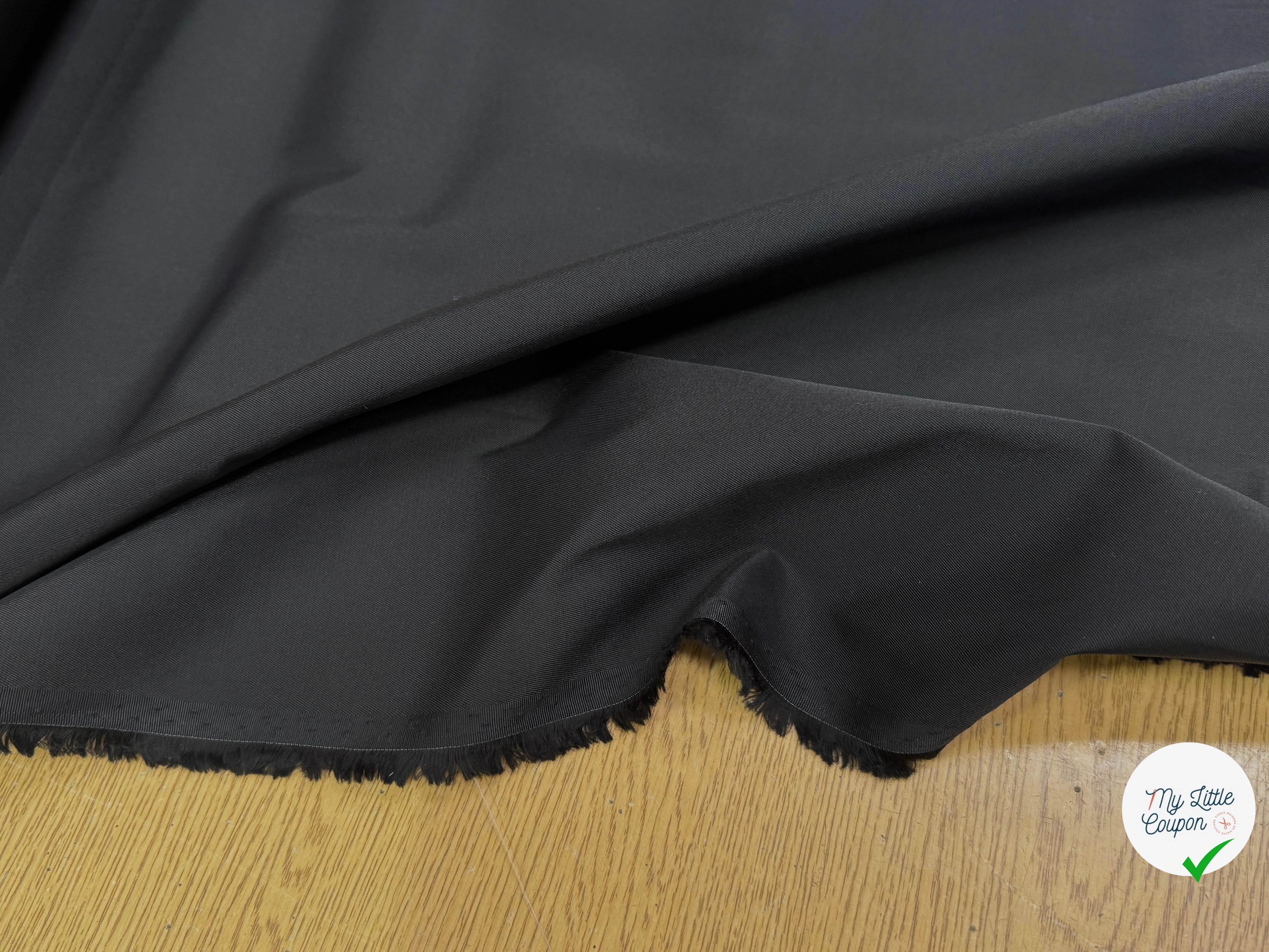 TOILE PARKA POLYAMIDE LOURDE NOIR SERGÉ - My Little Coupon