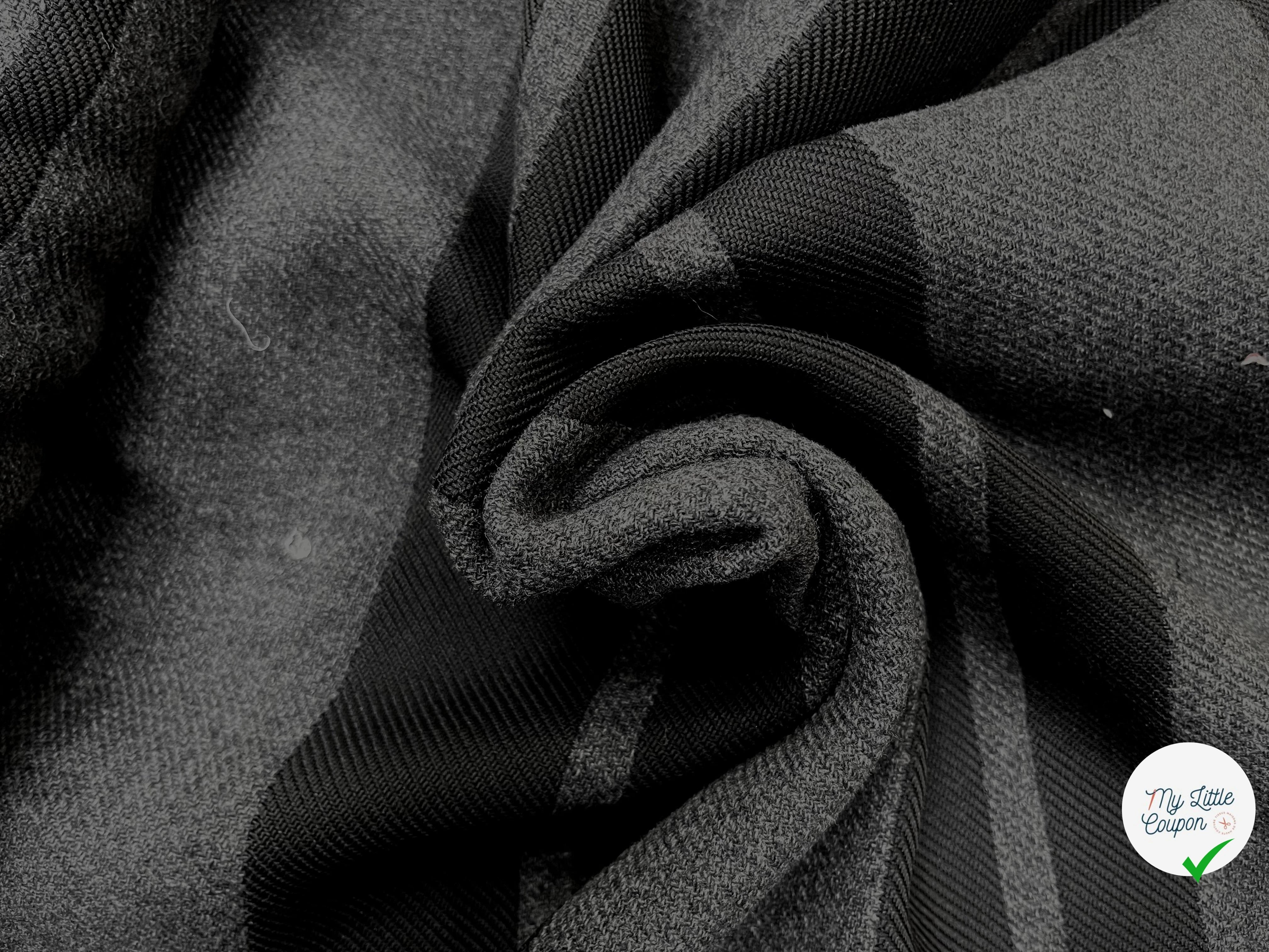TOILE POLYLAINE GRIS RAYURES NOIRES - My Little Coupon