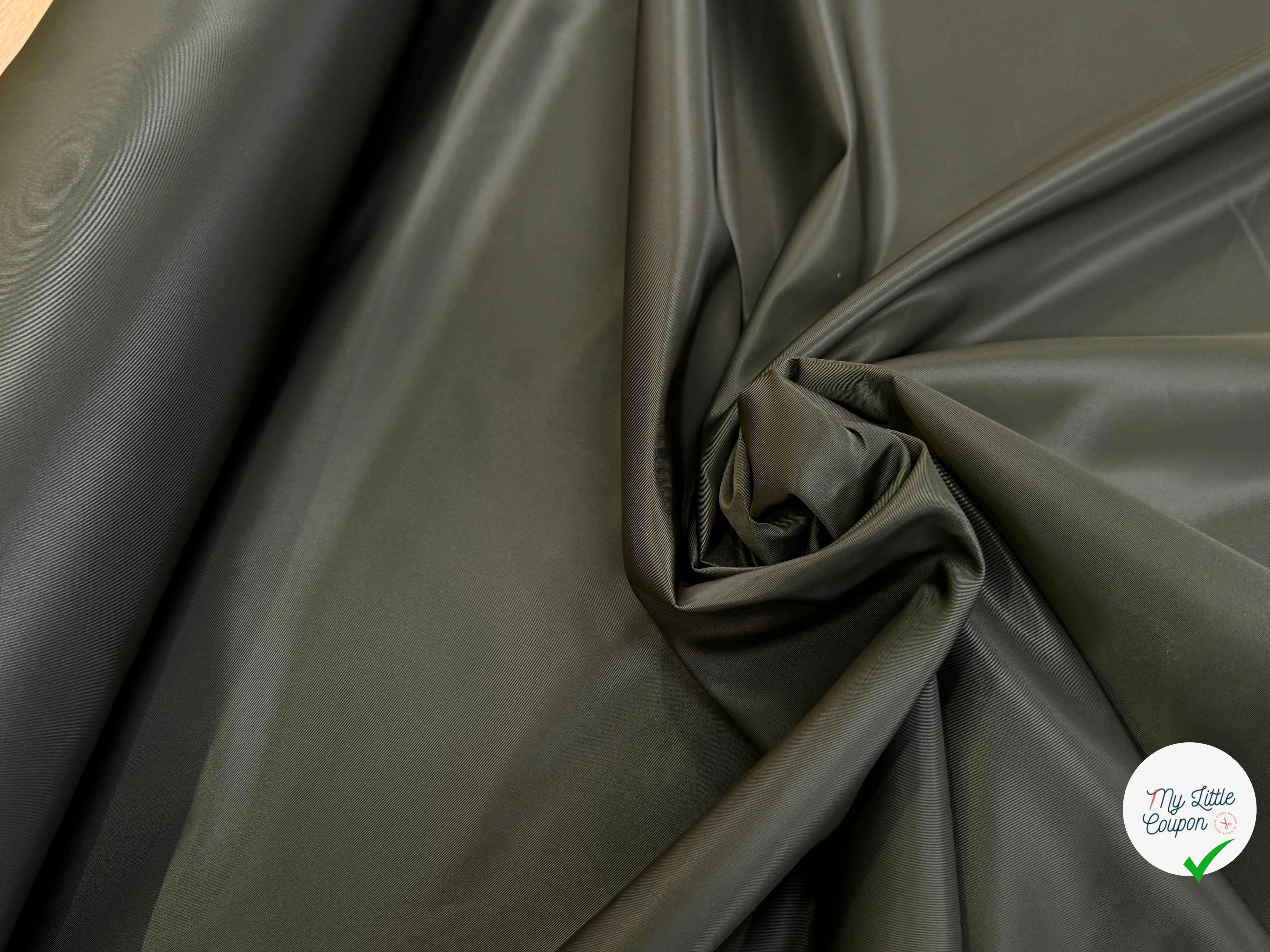 TOILE SATIN LOURD VERT OLIVE - My Little Coupon