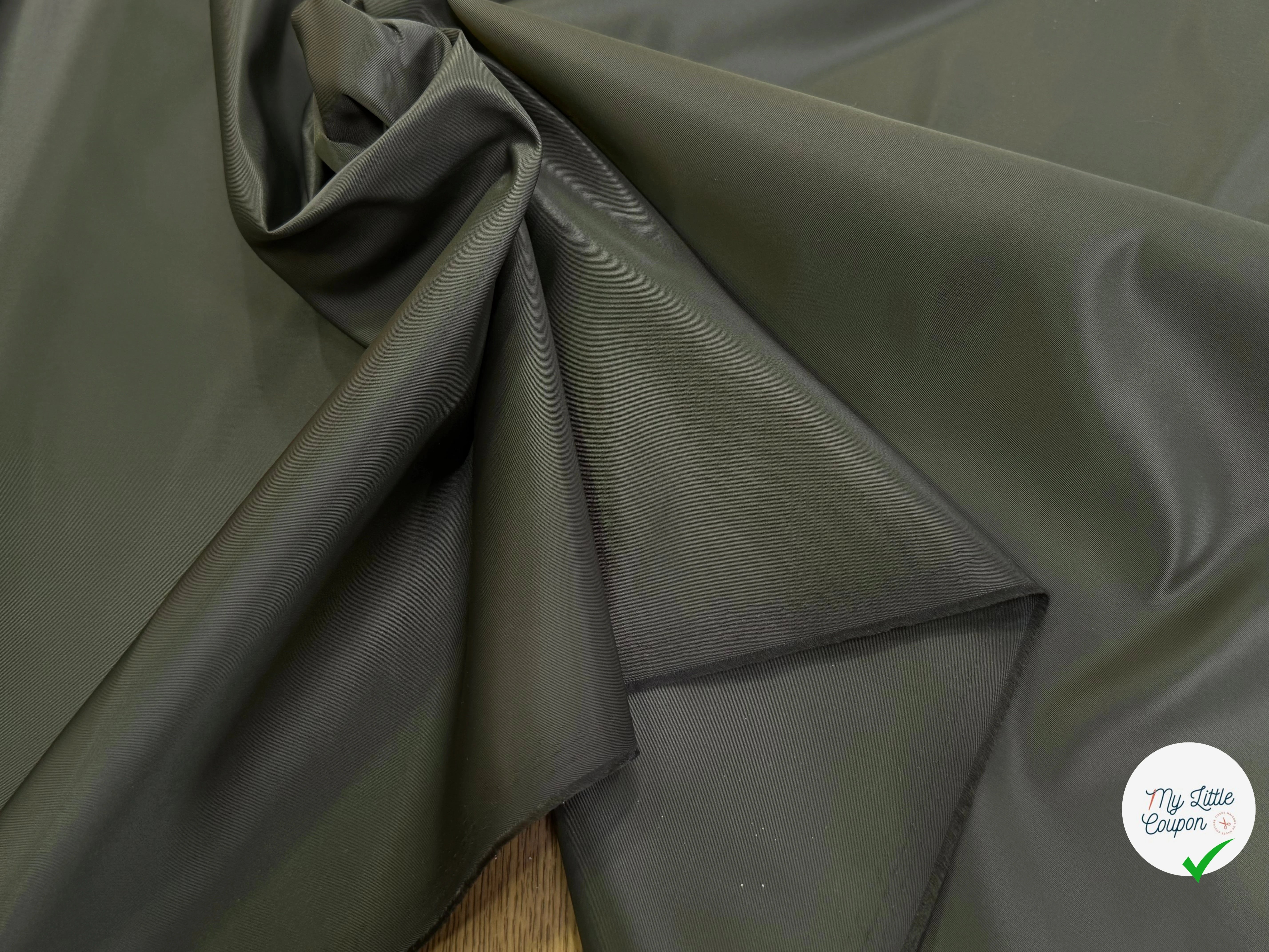 TOILE SATIN LOURD VERT OLIVE - My Little Coupon