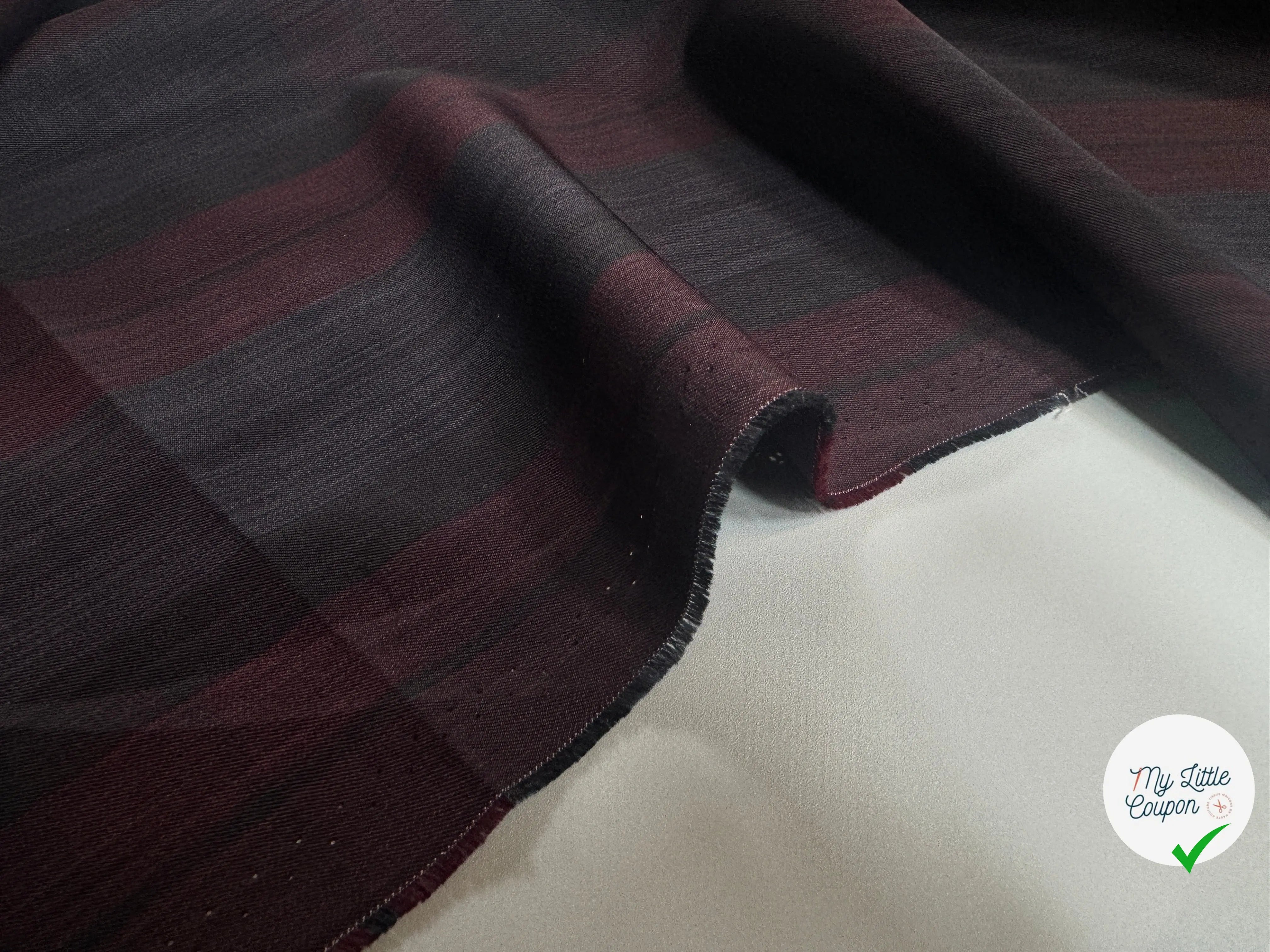 TOILE SERGÉ SOUPLE CARREAUX FONCÉS - My Little Coupon