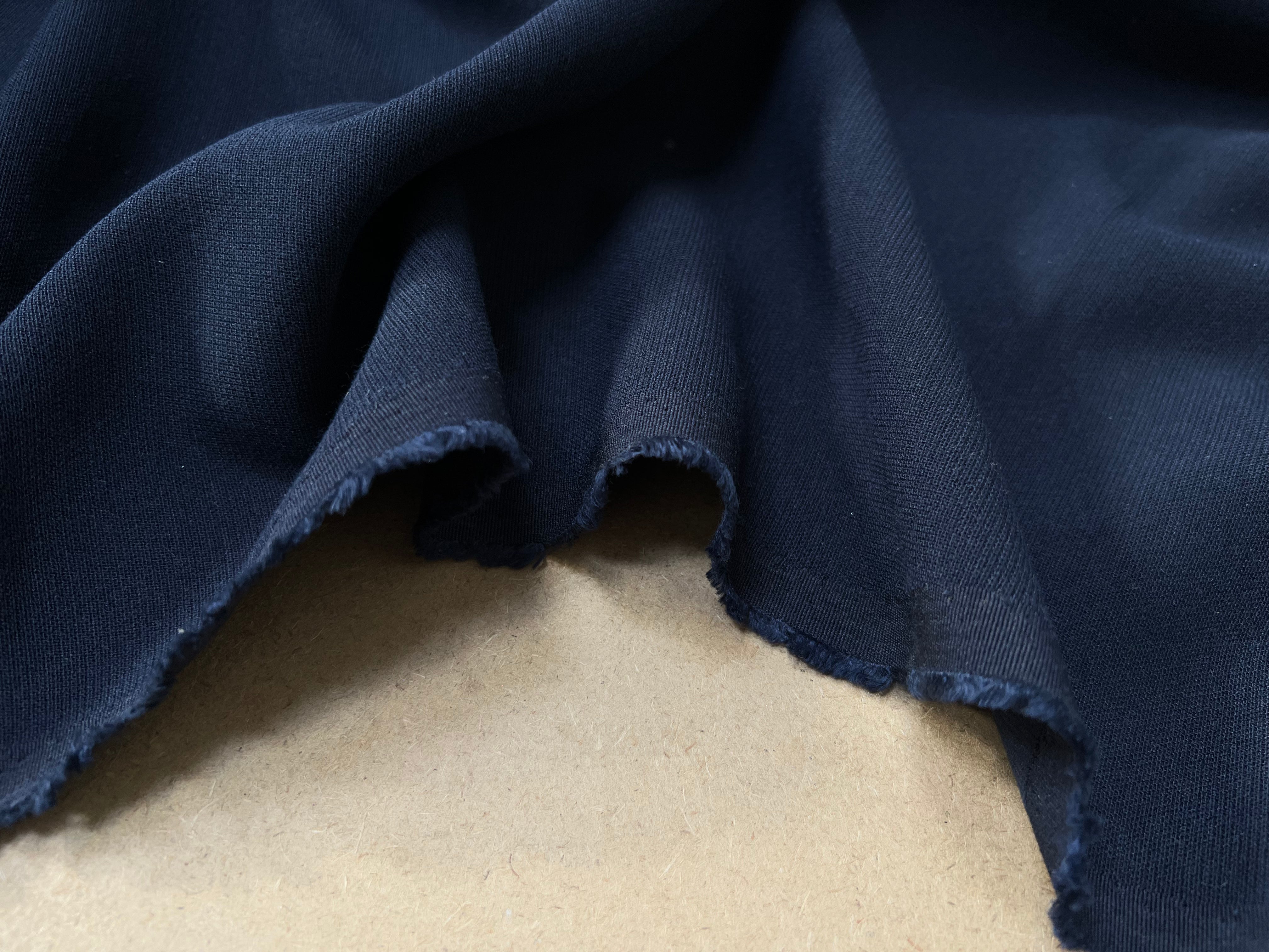 TOILE STRETCH VISCOSE BLEU MARINE - My Little Coupon