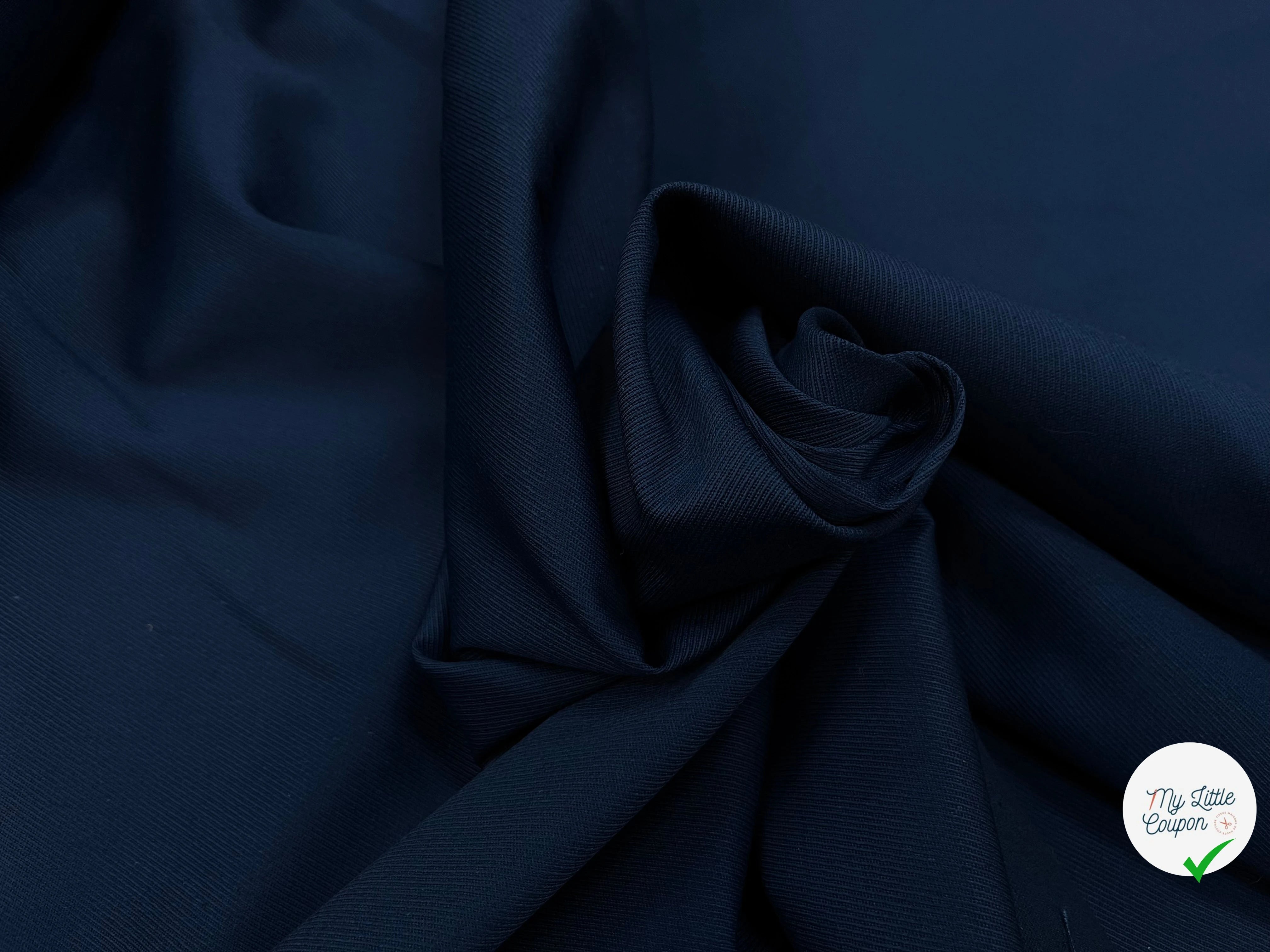 TOILE STRIÉE POLYESTER BLEU FONCÉ 113CM - My Little Coupon
