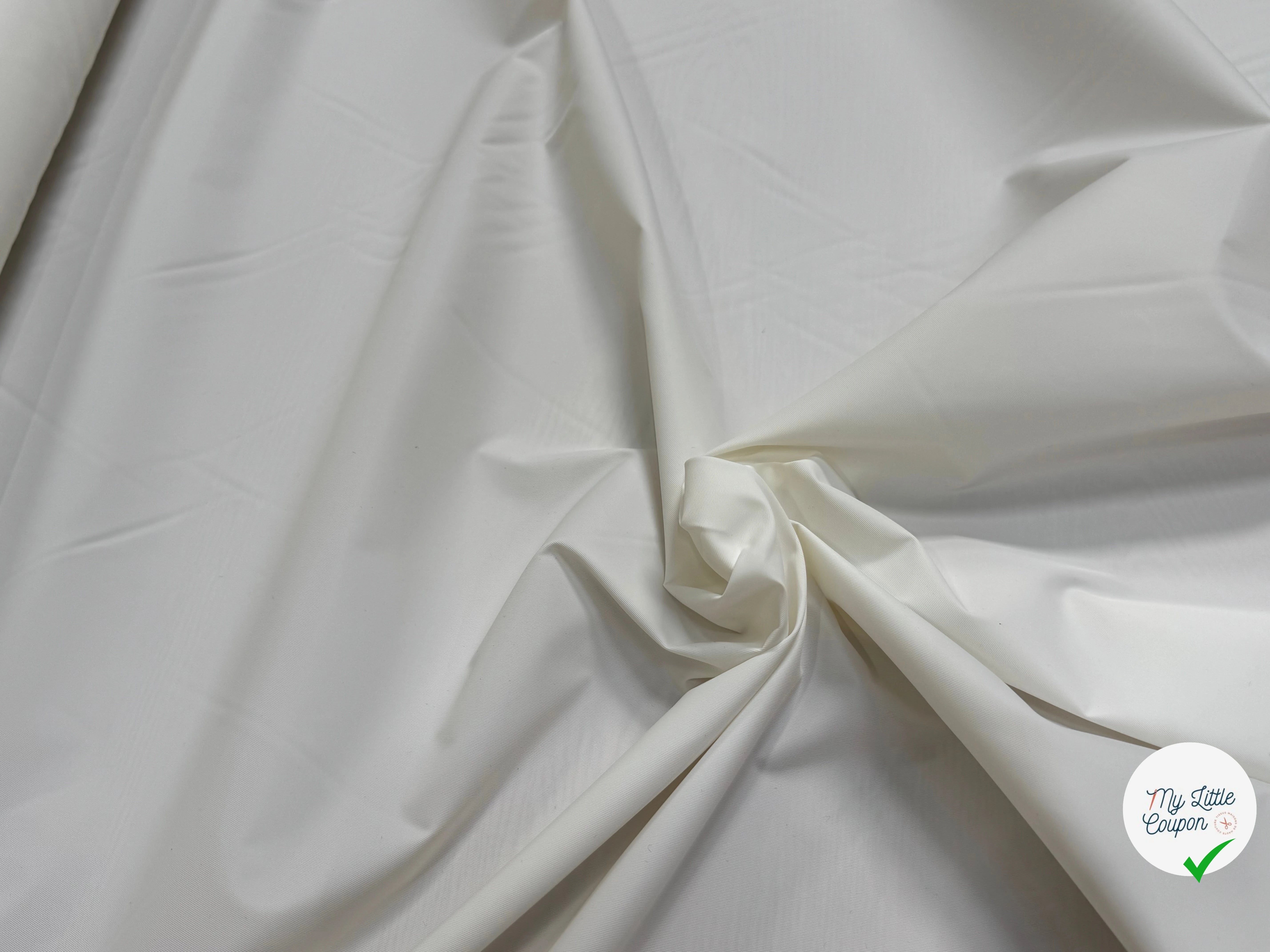TOILE TAFFETAS WATERPROOF BLANC CASSÉ 100% POLYAMIDE - My Little Coupon