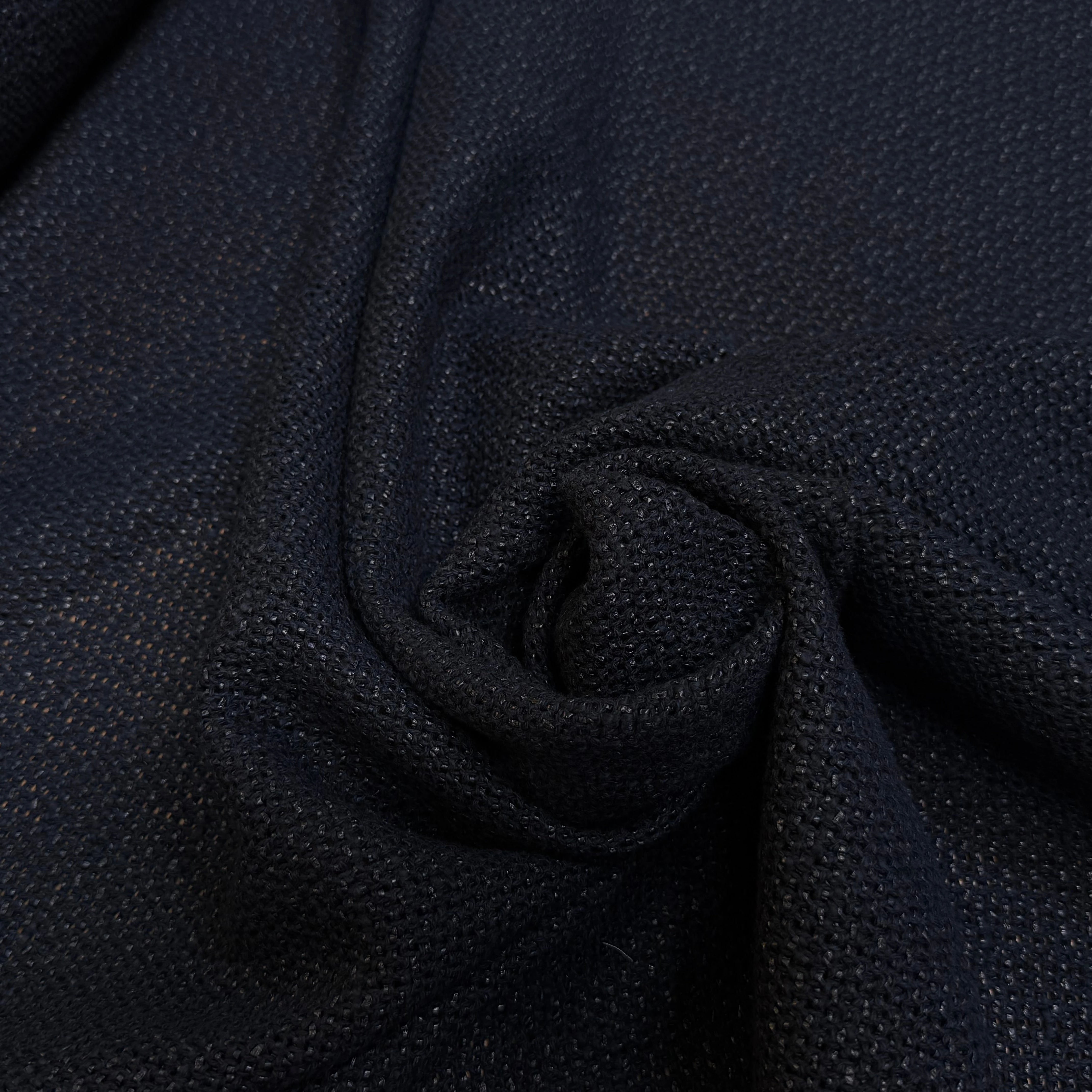 TOILE TRICOTÉE LÉGÈREMENT STRETCH NAVY 85% COTON - My Little Coupon