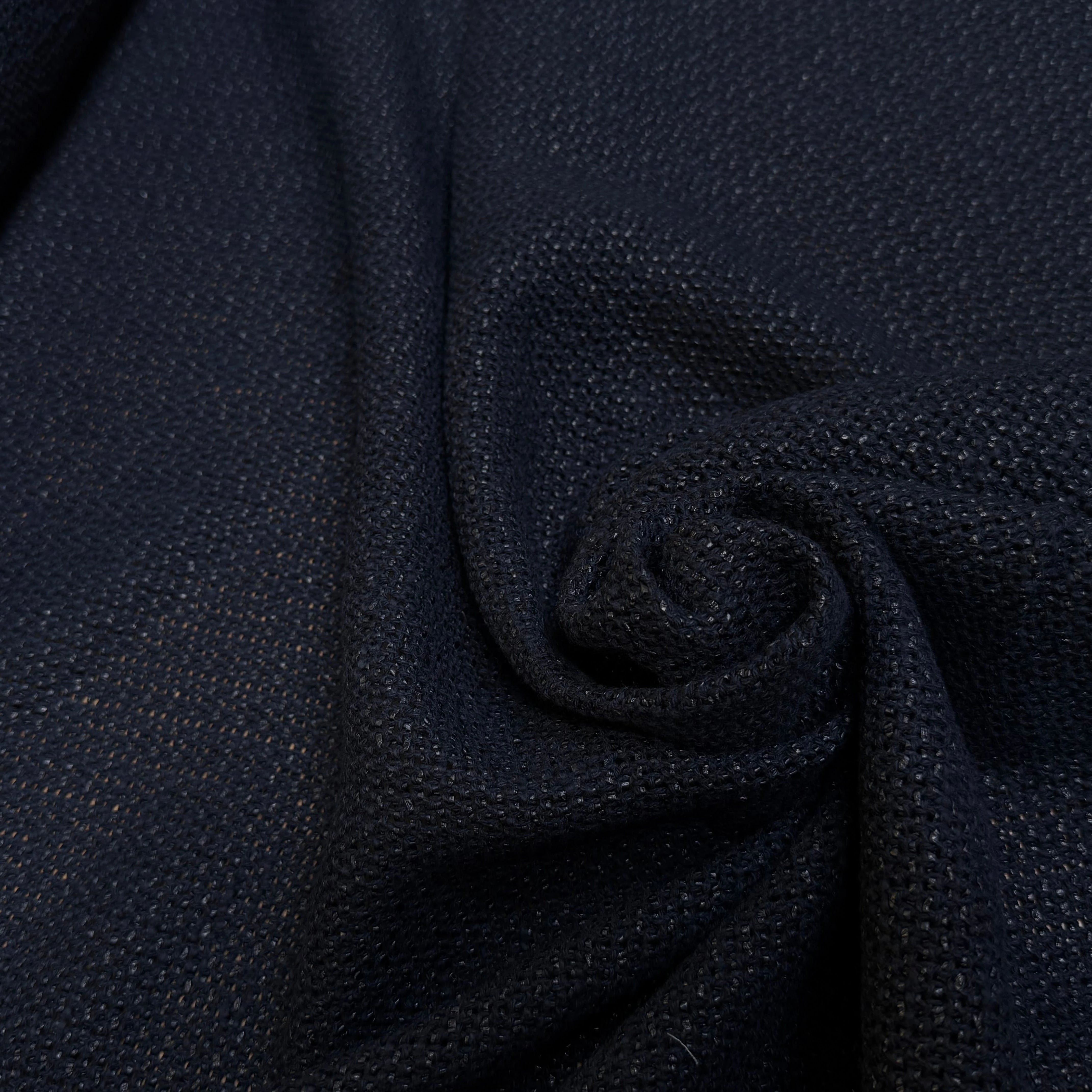 TOILE TRICOTÉE LÉGÈREMENT STRETCH NAVY 85% COTON - My Little Coupon