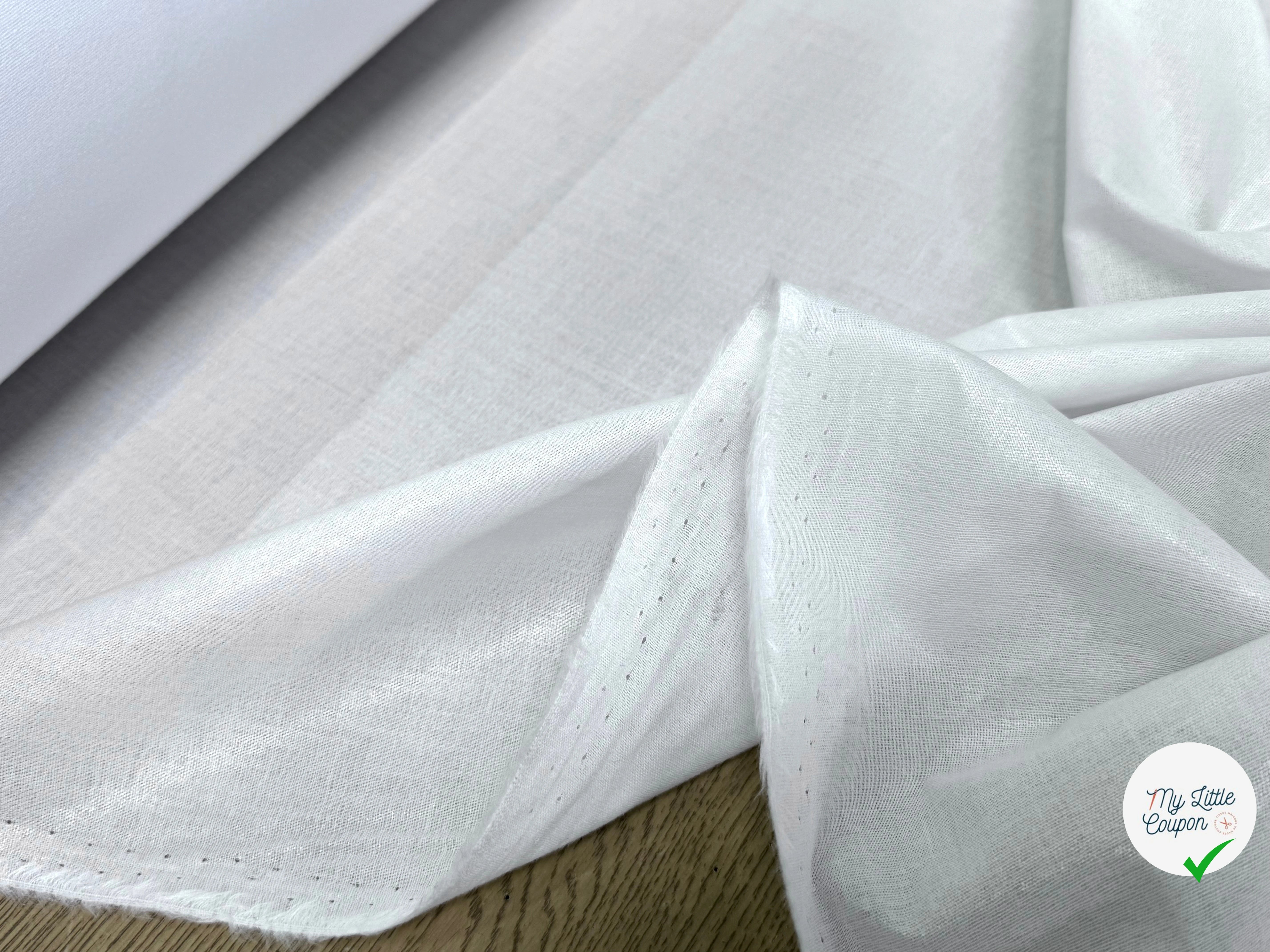 TRIPLURE THERMOCOLLANT COTON 90 DE LAIZE BLANC OPTIQUE - My Little Coupon