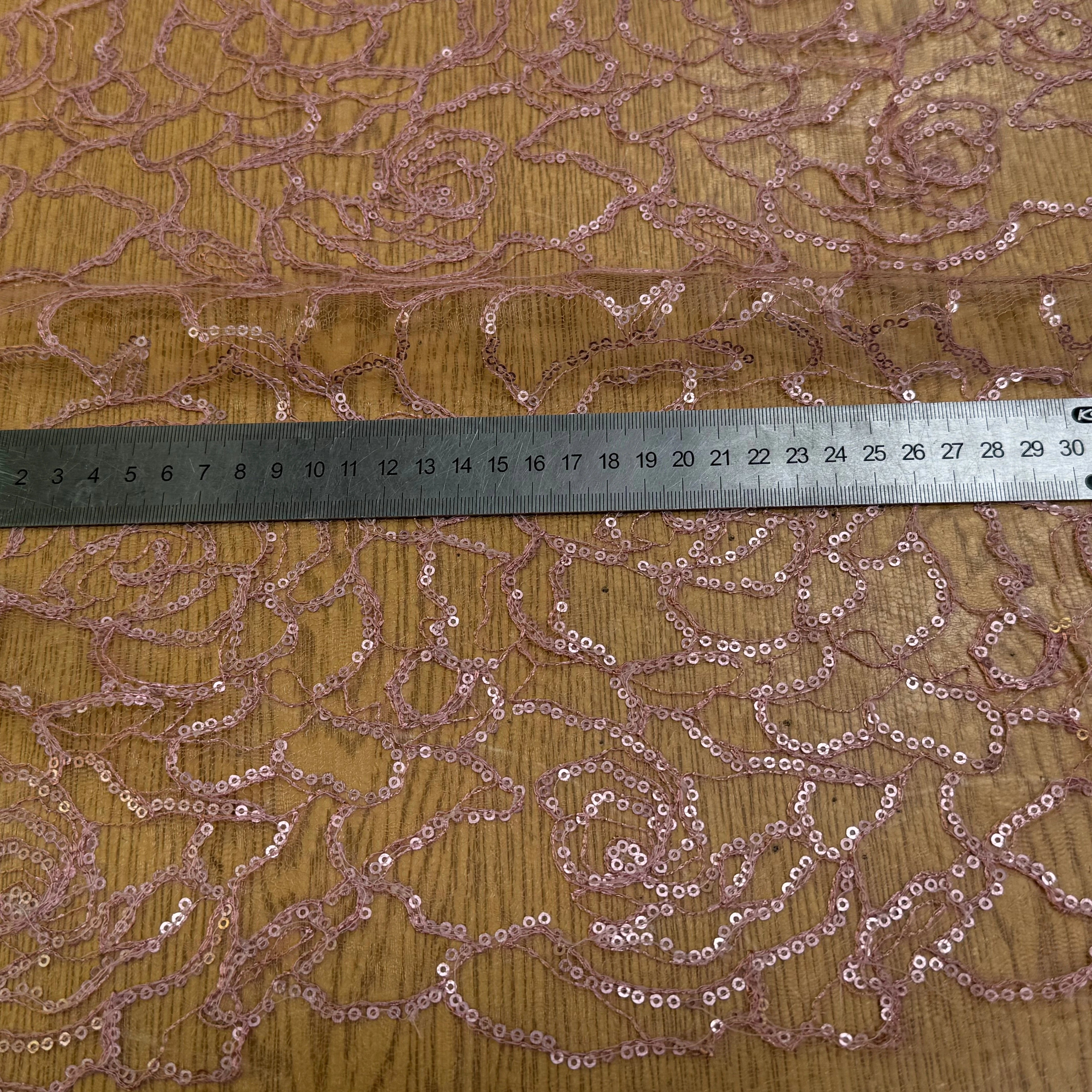 TULLE SÉQUIN VIEUX ROSE - My Little Coupon