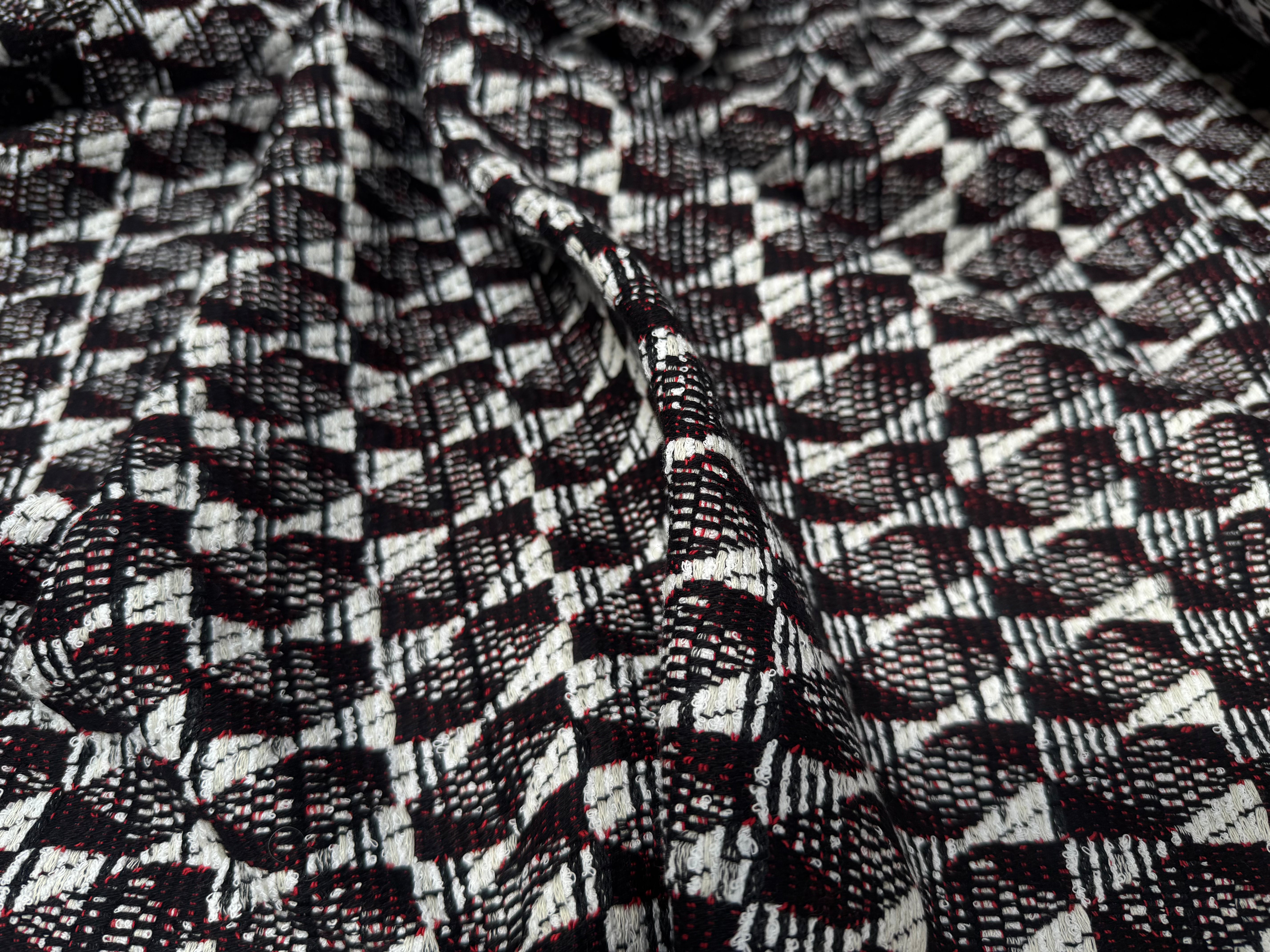 TWEED 100% COTON FORMES GEOMETRIQUES - My Little Coupon
