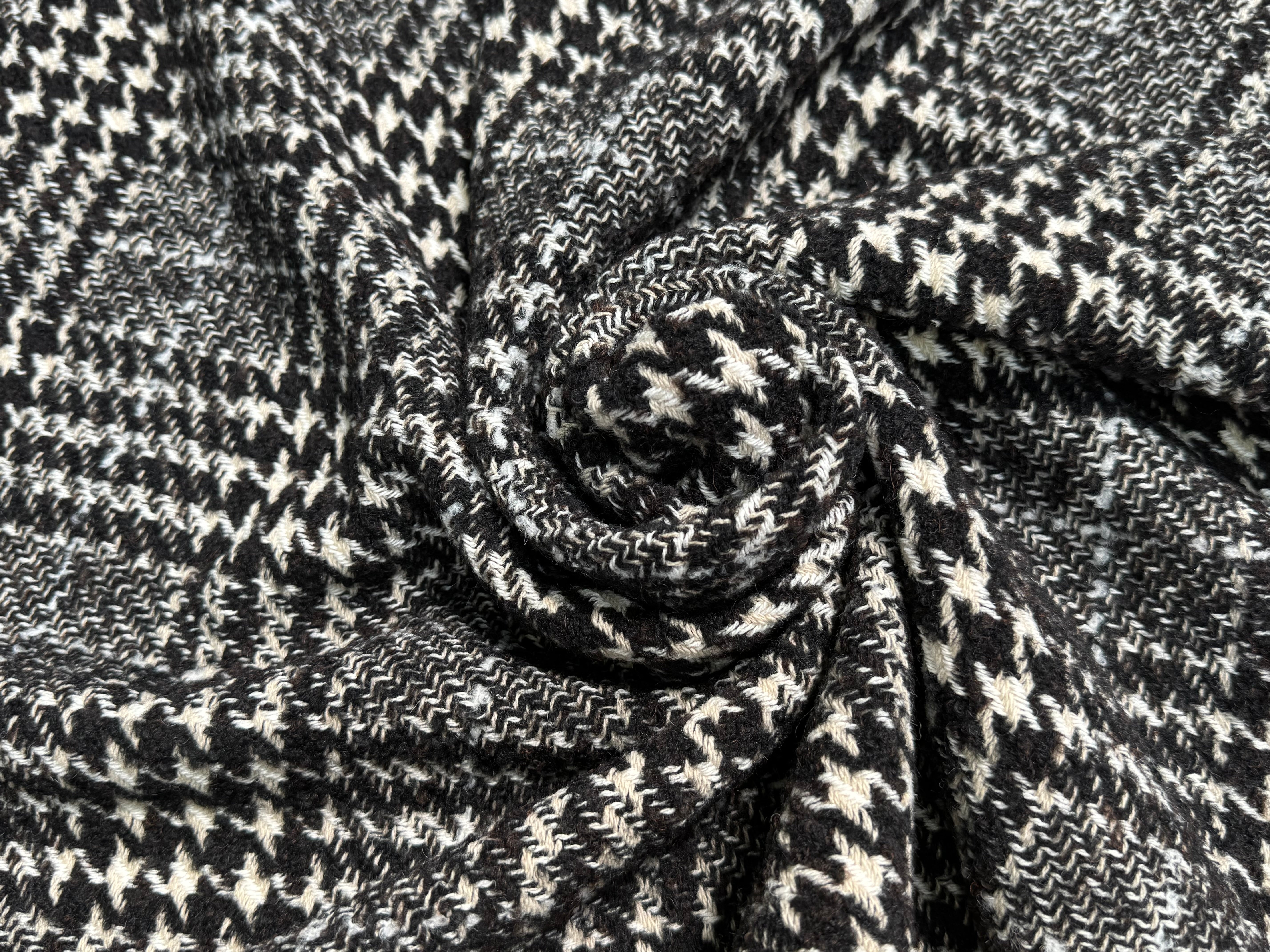 TWEED BLOUCLETTE TEXQUEBEC 25% LAINE NOIRBLANC PIED DE COQ - My Little Coupon