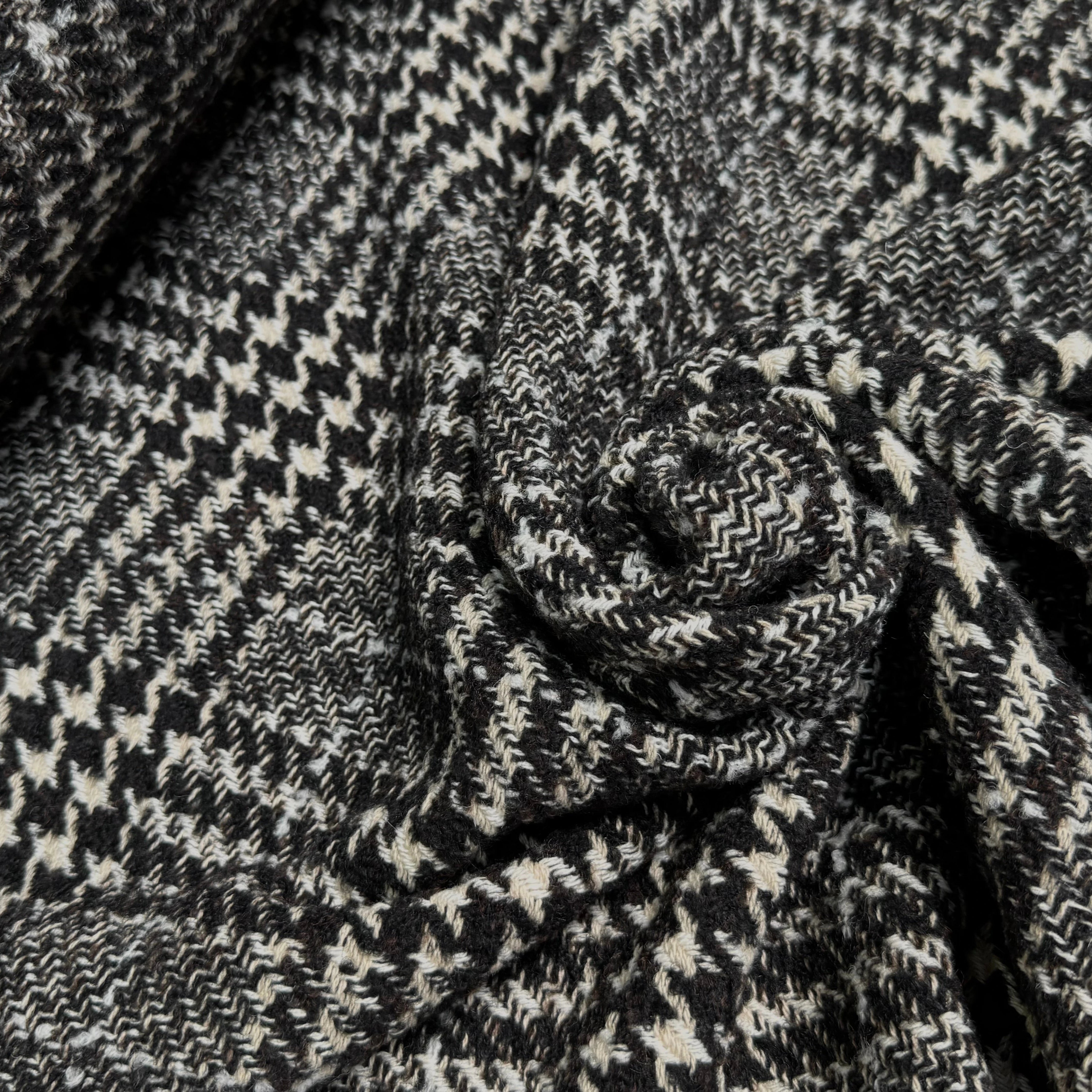 TWEED BLOUCLETTE TEXQUEBEC 25% LAINE NOIRBLANC PIED DE COQ - My Little Coupon