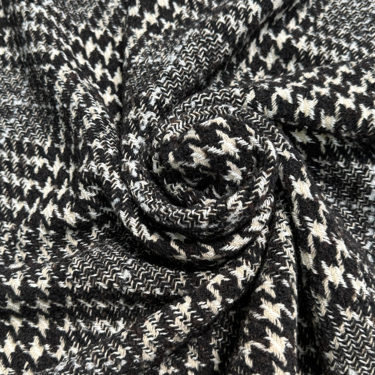 TWEED BLOUCLETTE TEXQUEBEC 25% LAINE NOIRBLANC PIED DE COQ - My Little Coupon
