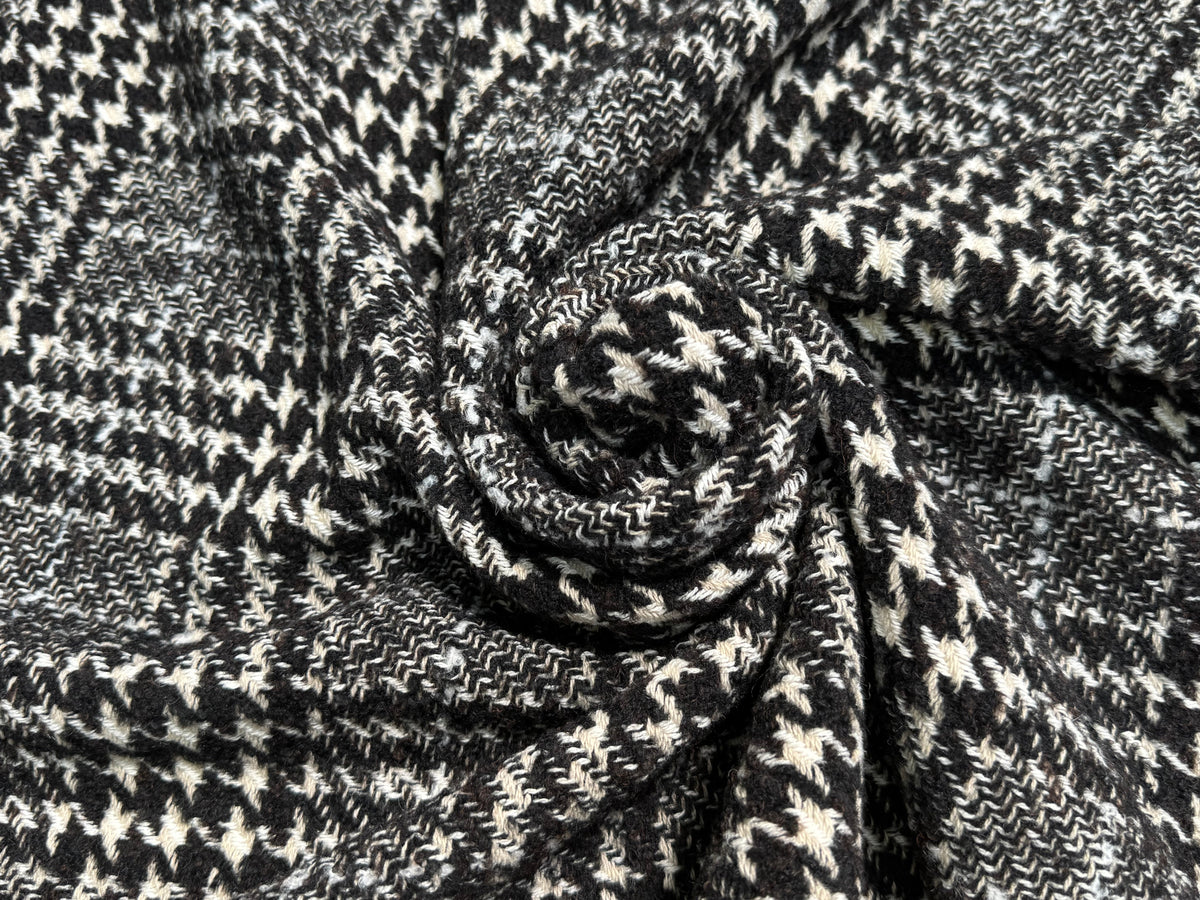 TWEED BLOUCLETTE TEXQUEBEC 25% LAINE NOIRBLANC PIED DE COQ - My Little Coupon