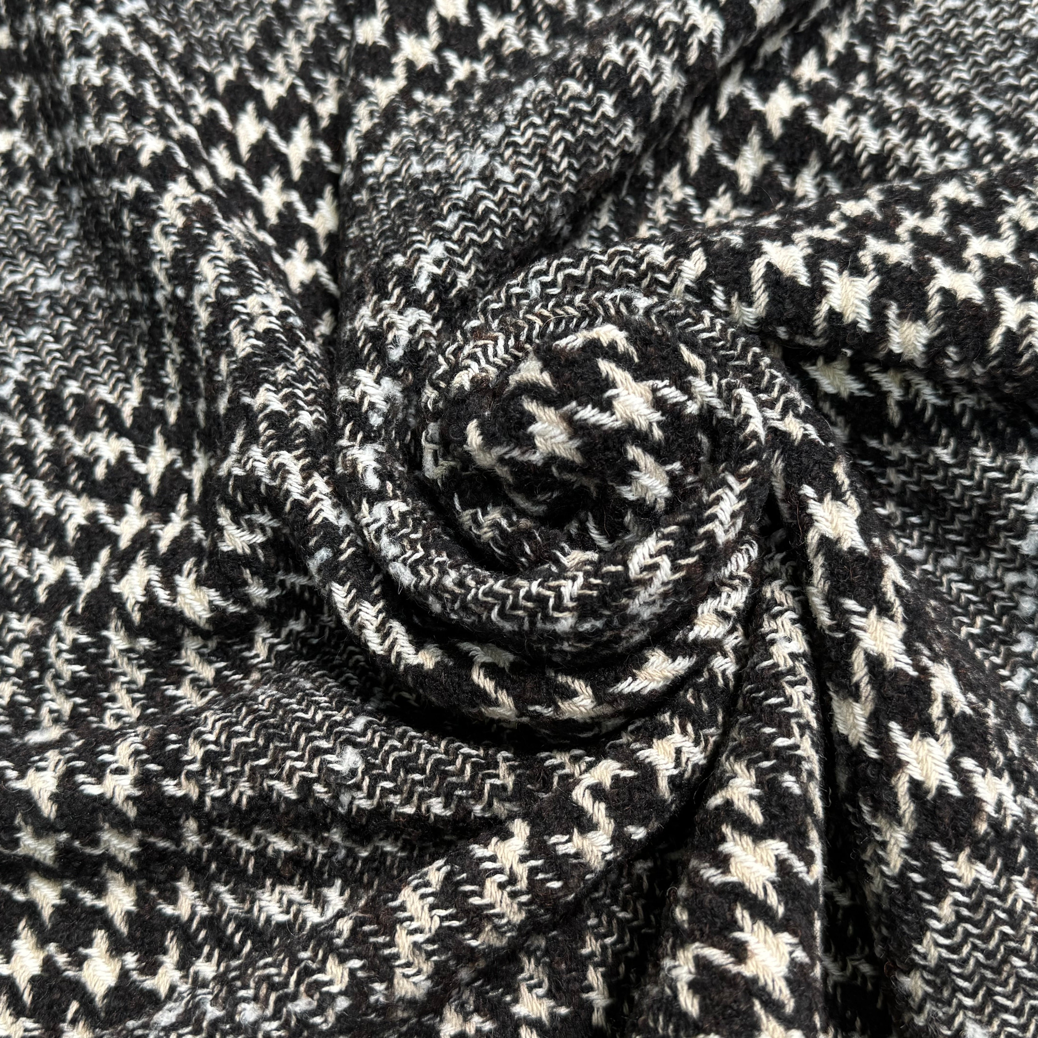 TWEED BLOUCLETTE TEXQUEBEC 25% LAINE NOIRBLANC PIED DE COQ - My Little Coupon