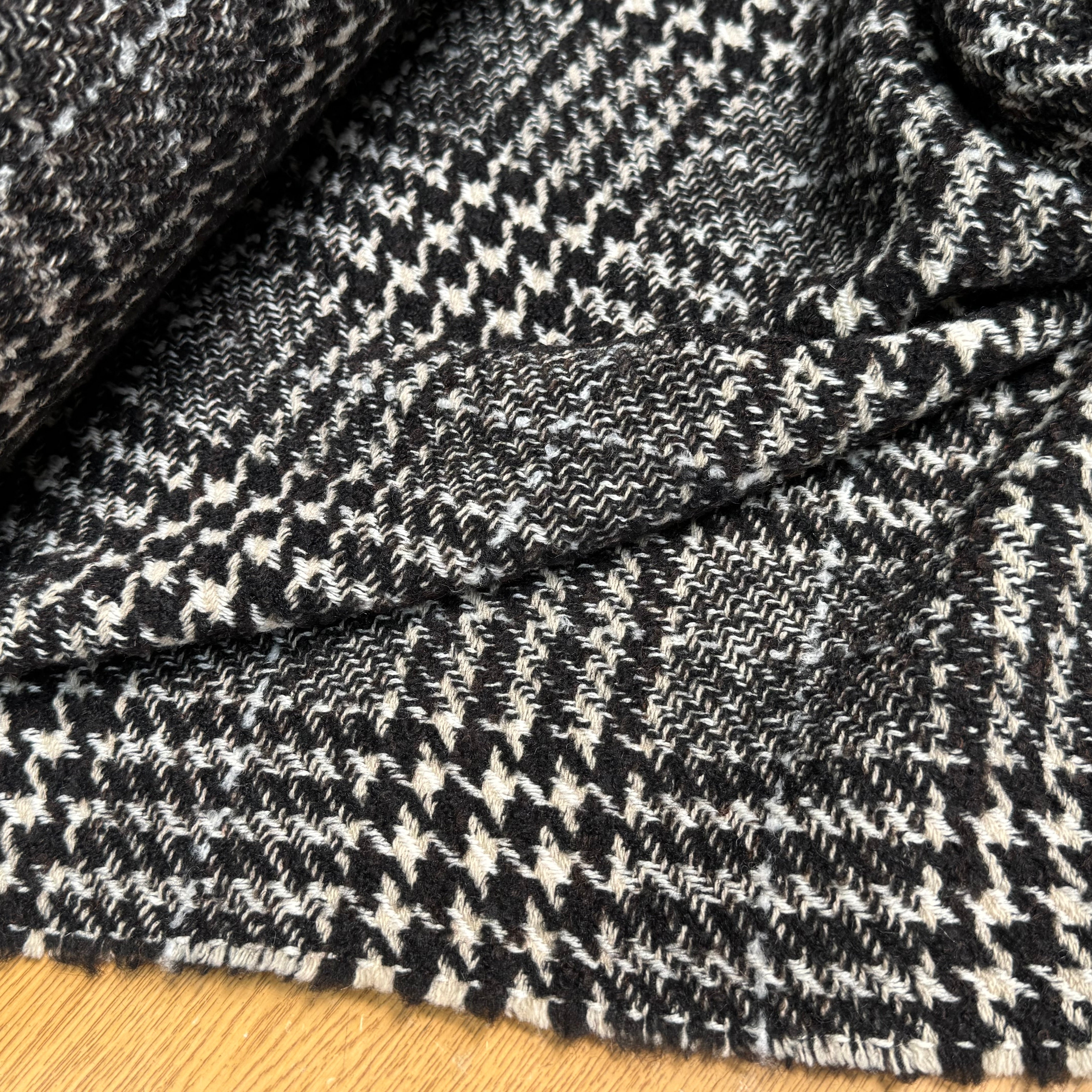 TWEED BLOUCLETTE TEXQUEBEC 25% LAINE NOIRBLANC PIED DE COQ - My Little Coupon
