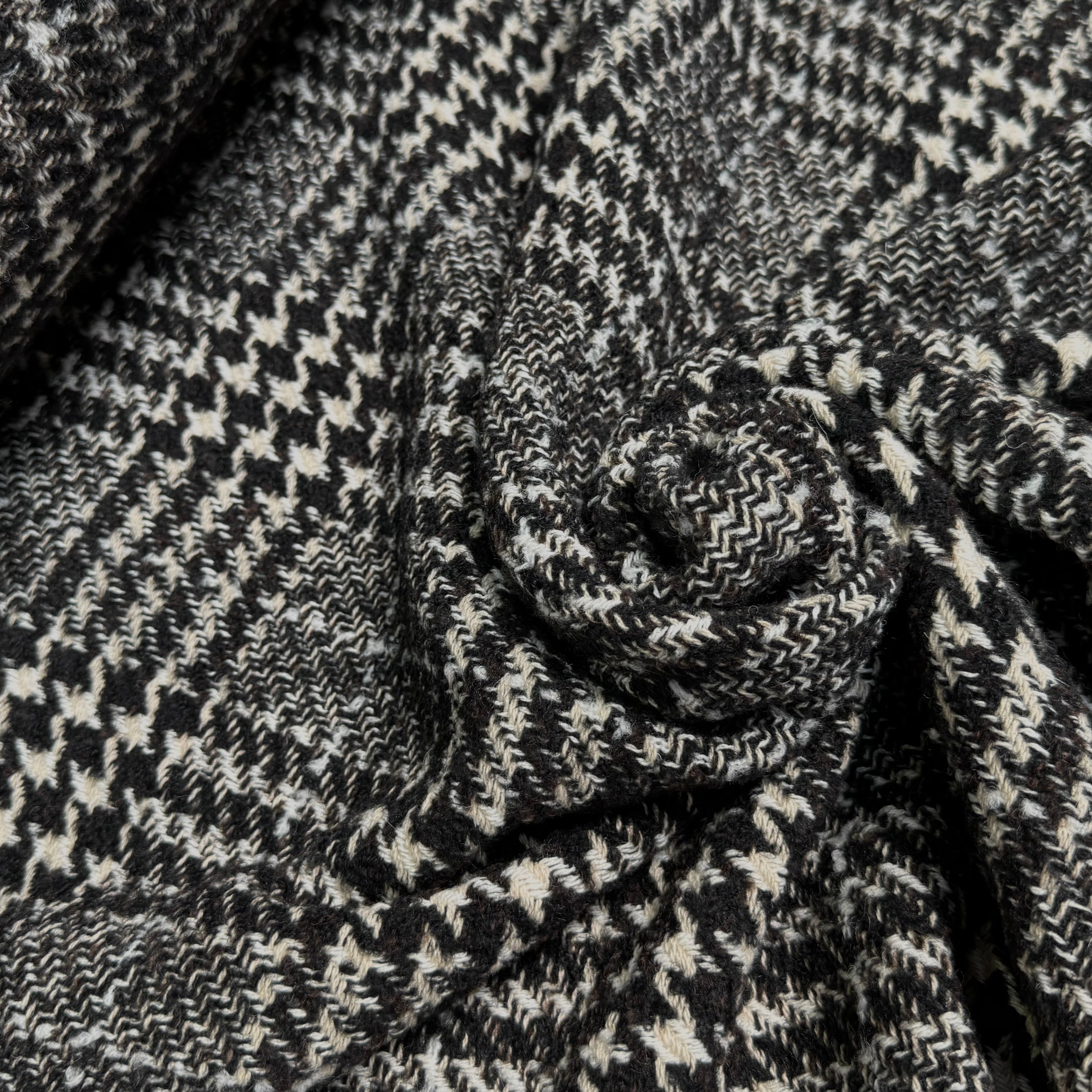 TWEED BLOUCLETTE TEXQUEBEC 25% LAINE NOIRBLANC PIED DE COQ - My Little Coupon