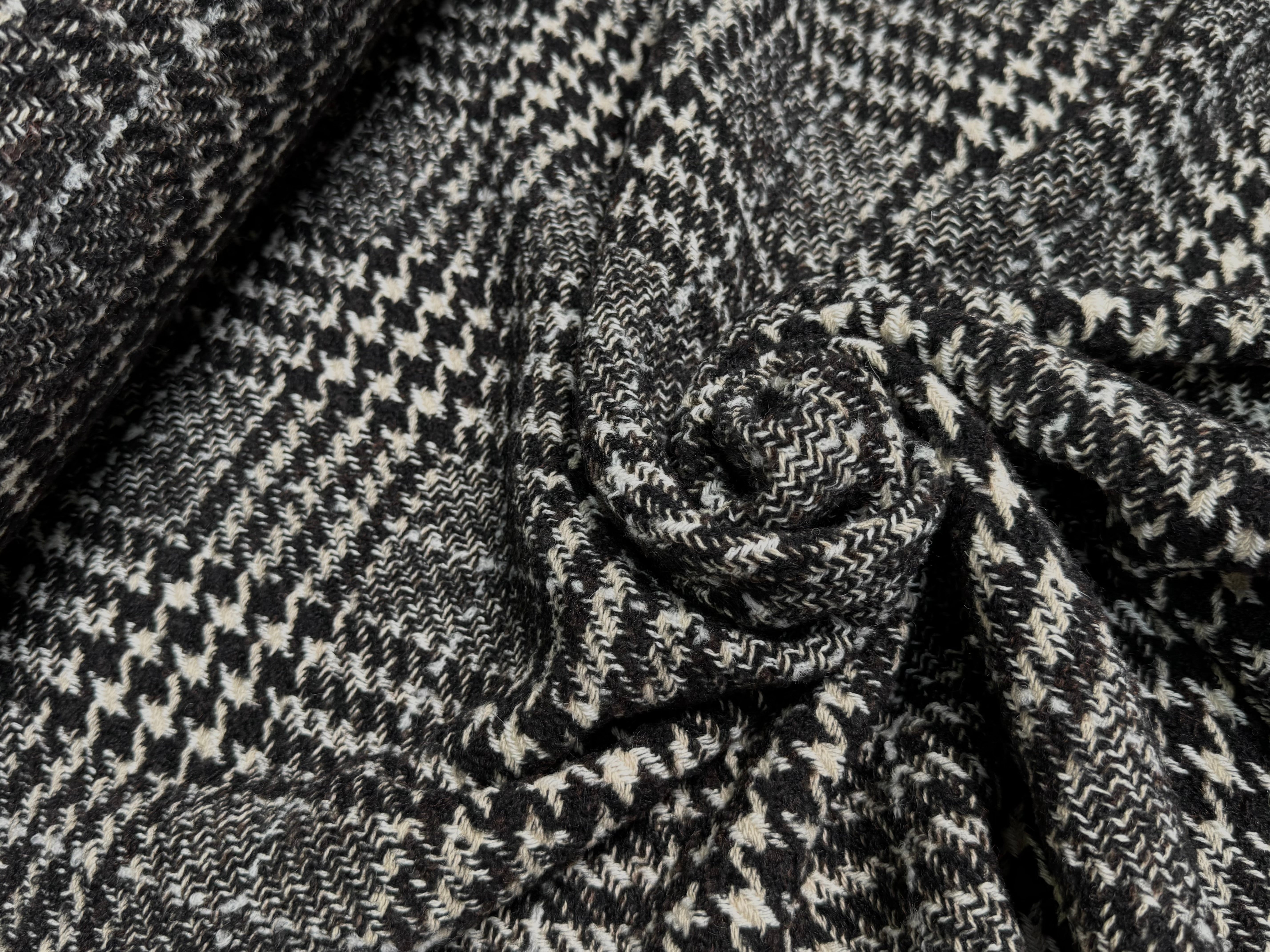 TWEED BLOUCLETTE TEXQUEBEC 25% LAINE NOIRBLANC PIED DE COQ - My Little Coupon