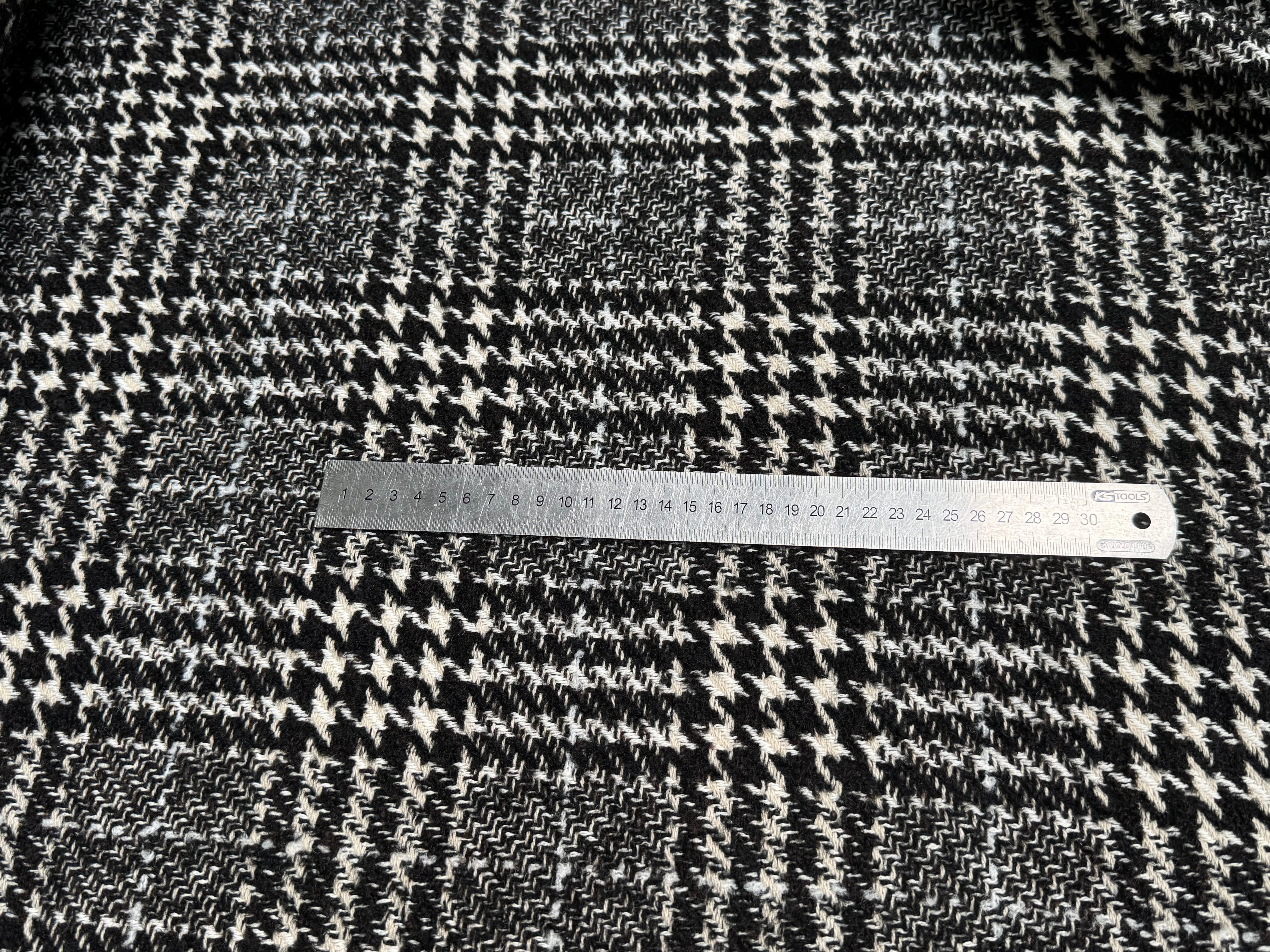 TWEED BLOUCLETTE TEXQUEBEC 25% LAINE NOIRBLANC PIED DE COQ - My Little Coupon