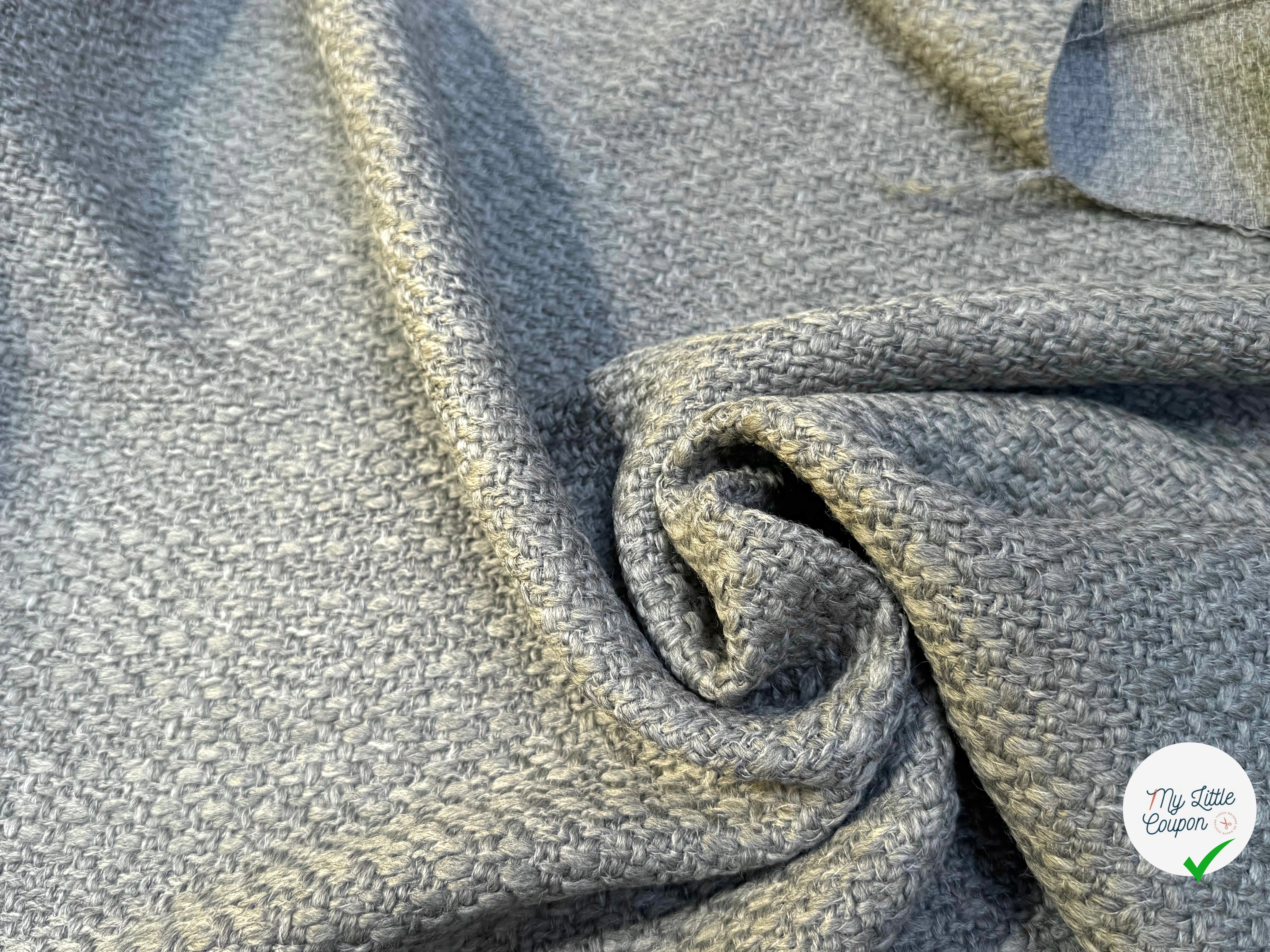 TWEED BOUCLETTE DE LAINE GRIS ULTRA BEAU - My Little Coupon