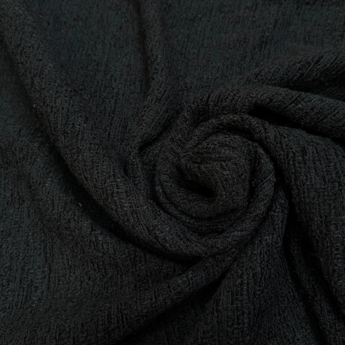 TWEED BOUCLETTE DE LAINE NOIR 80% LAINE CHIC - My Little Coupon