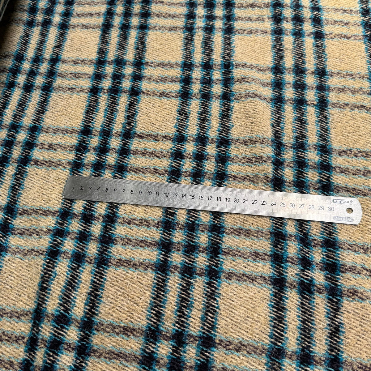 TWEED BOUCLETTE POLYLAINE SERGÉ 10% LAINE ALPAGA BEIGE - My Little Coupon