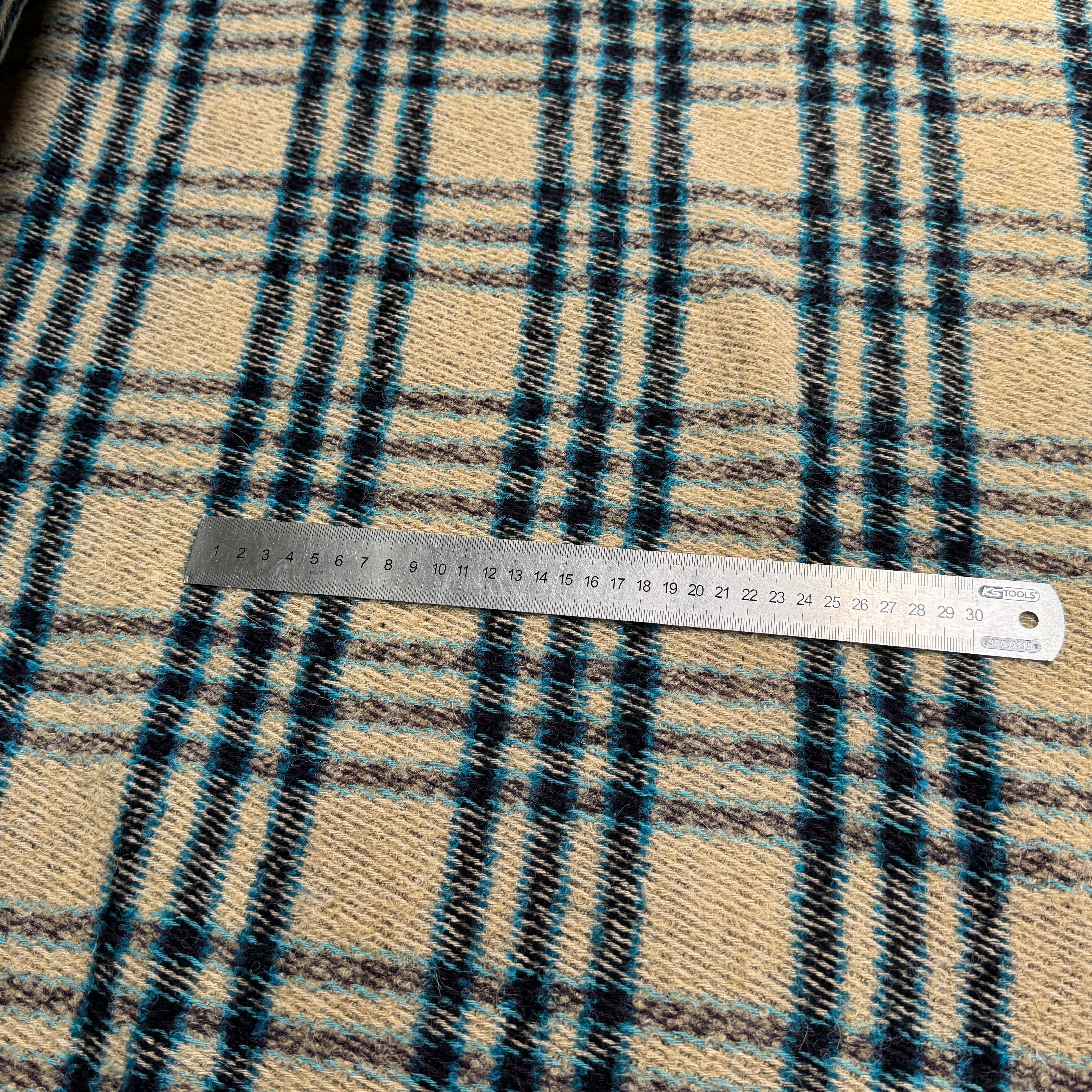 TWEED BOUCLETTE POLYLAINE SERGÉ 10% LAINE ALPAGA BEIGE - My Little Coupon