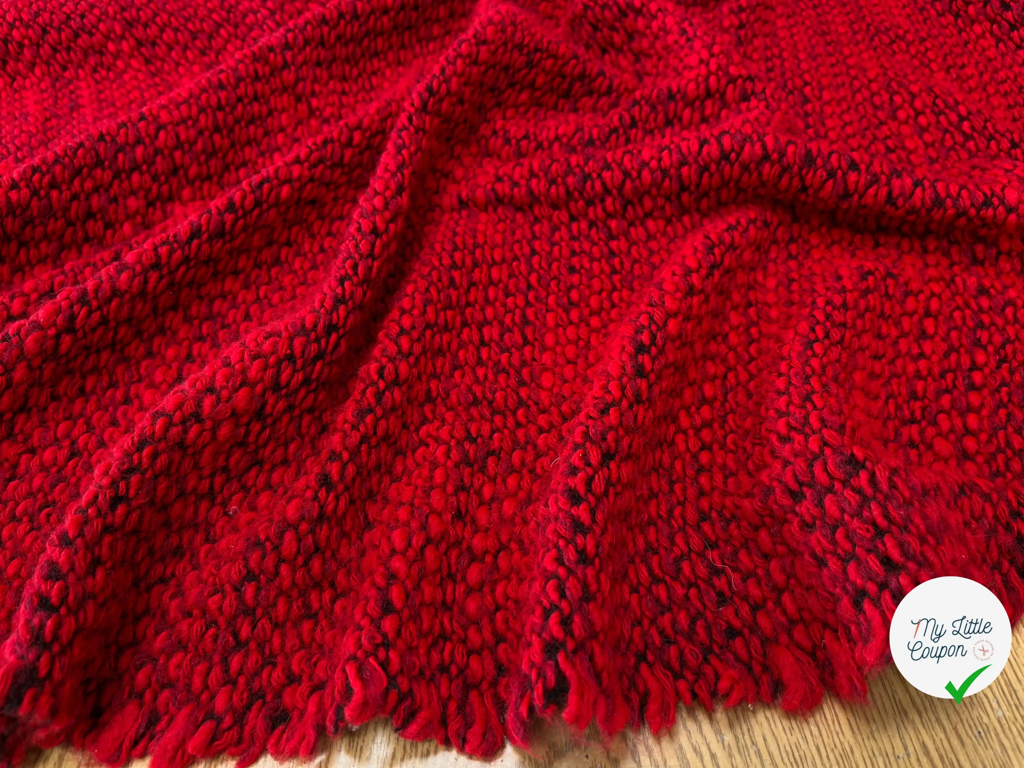 TWEED BOUCLETTE ROUGE - My Little Coupon