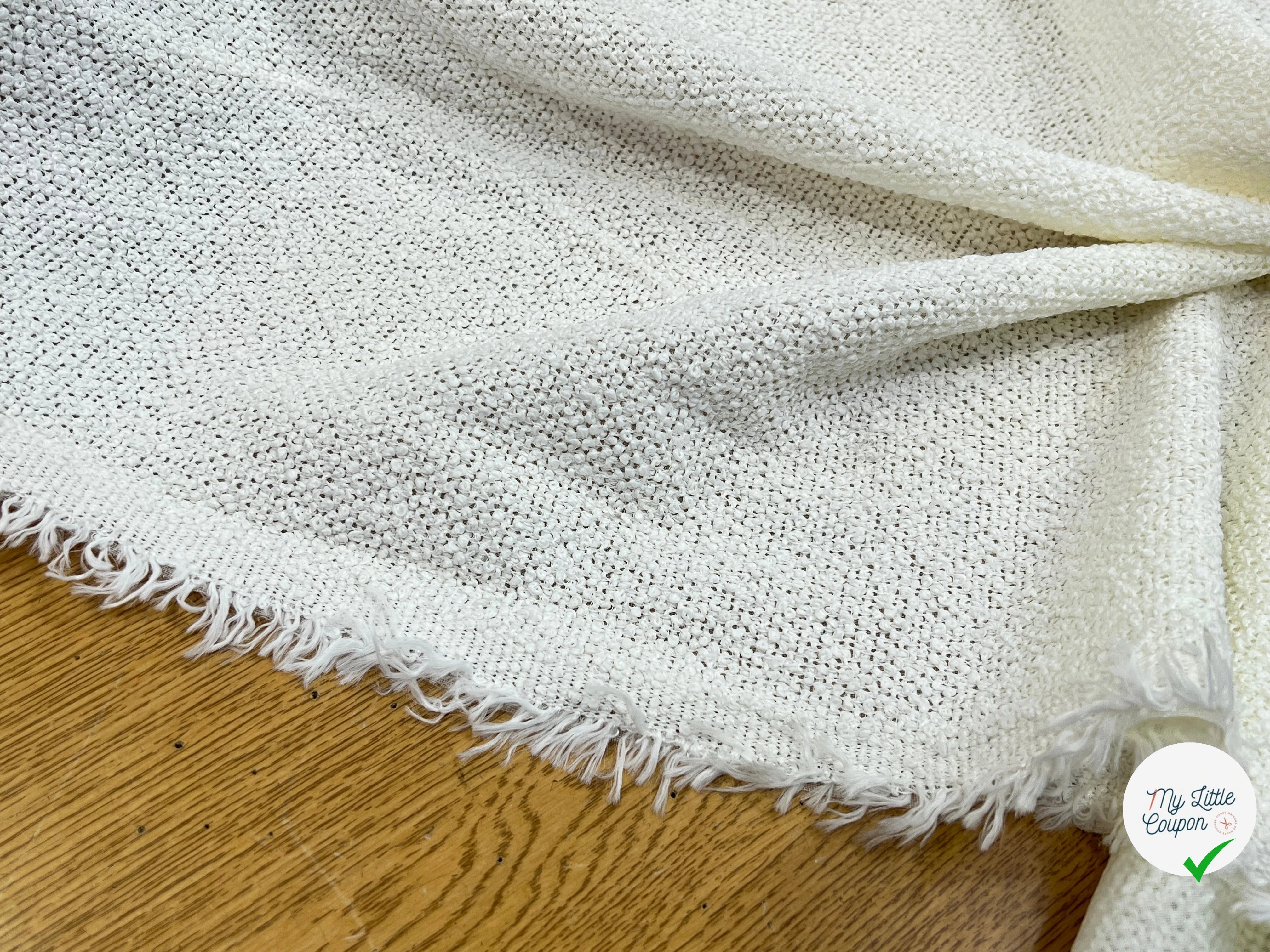 TWEED BOUCLETTE TERMOCOLLÉ BLANC - My Little Coupon