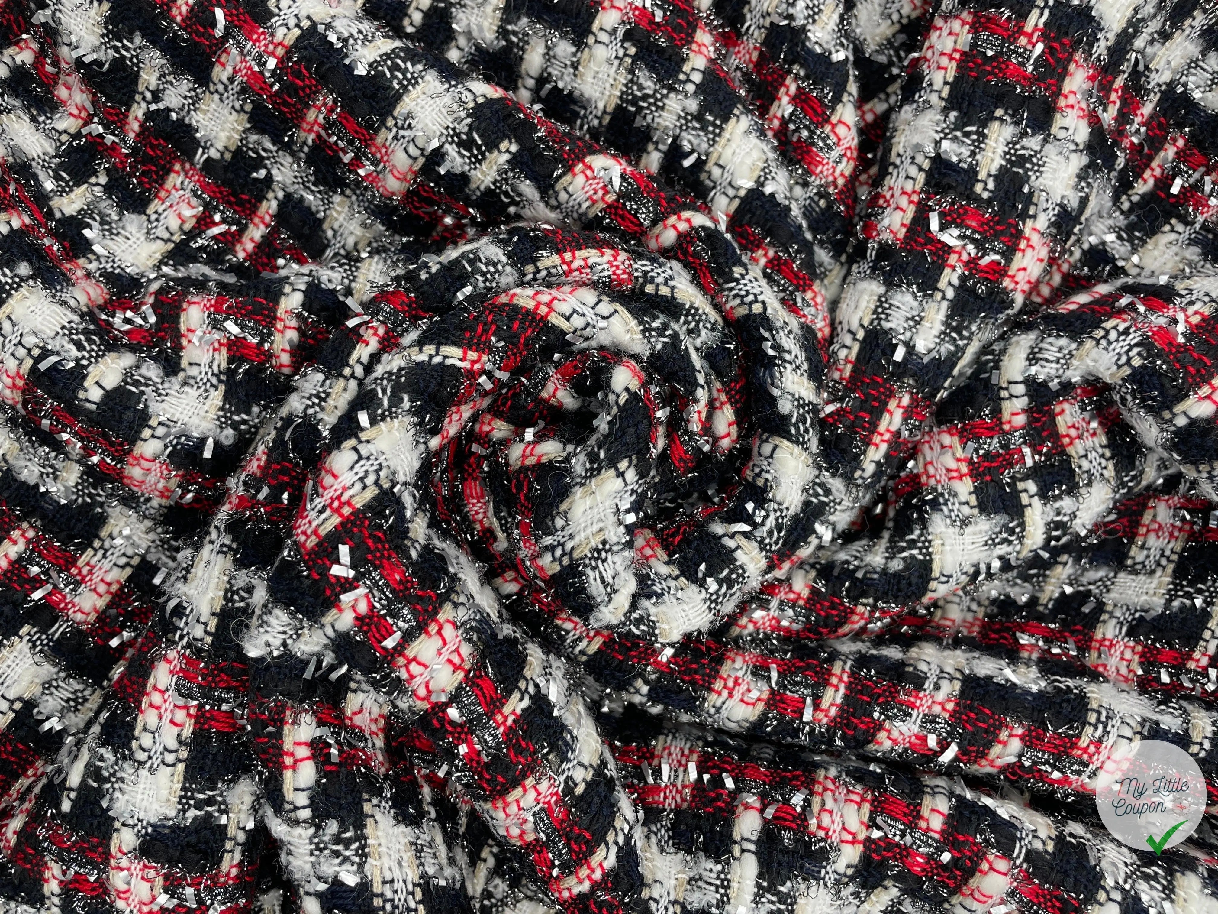 TWEED CARREAUX ĂLĂGANCE TRICOLORE - My Little Coupon - tissu - coudre