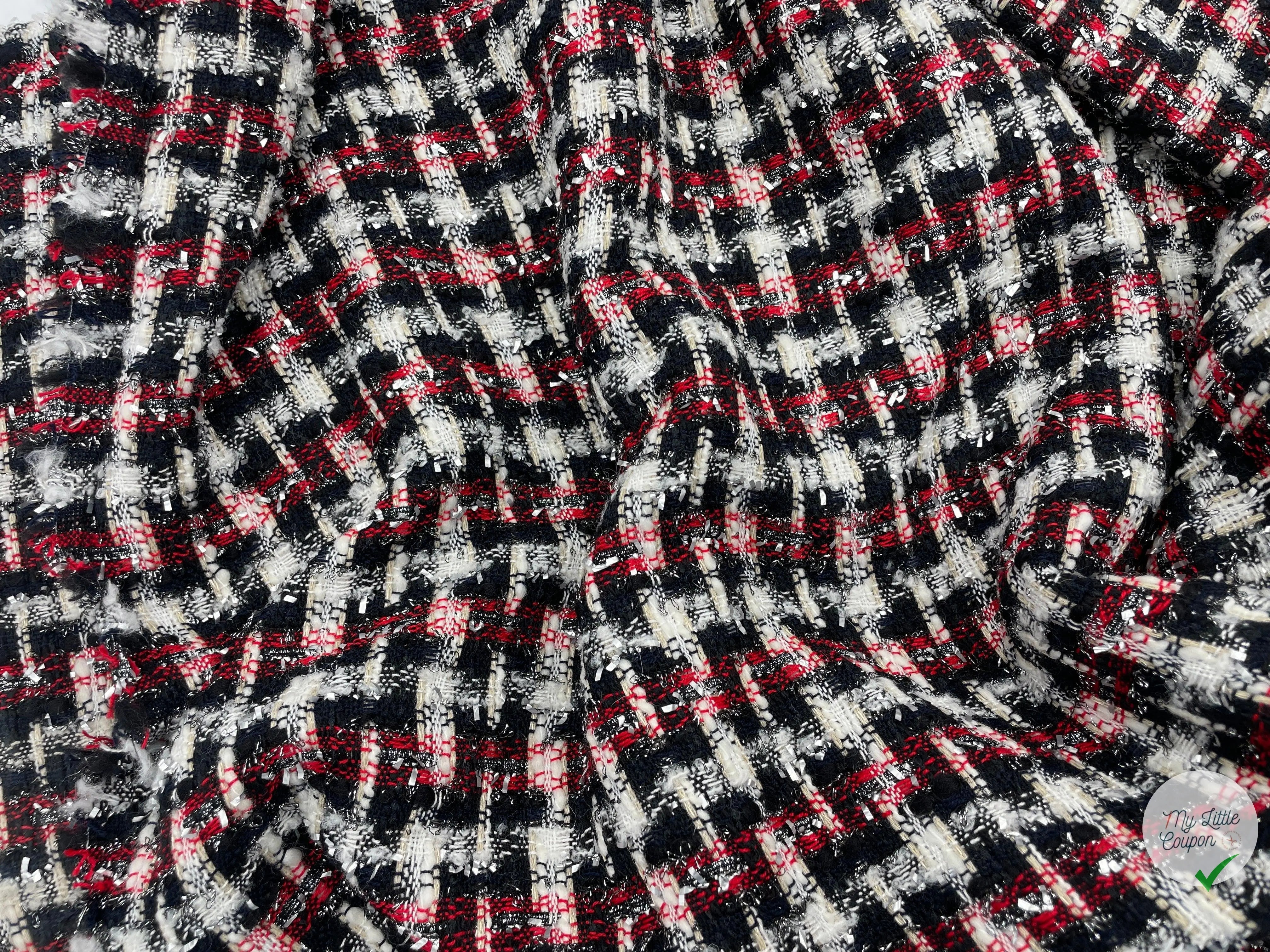 TWEED CARREAUX ĂLĂGANCE TRICOLORE - My Little Coupon - tissu - coudre
