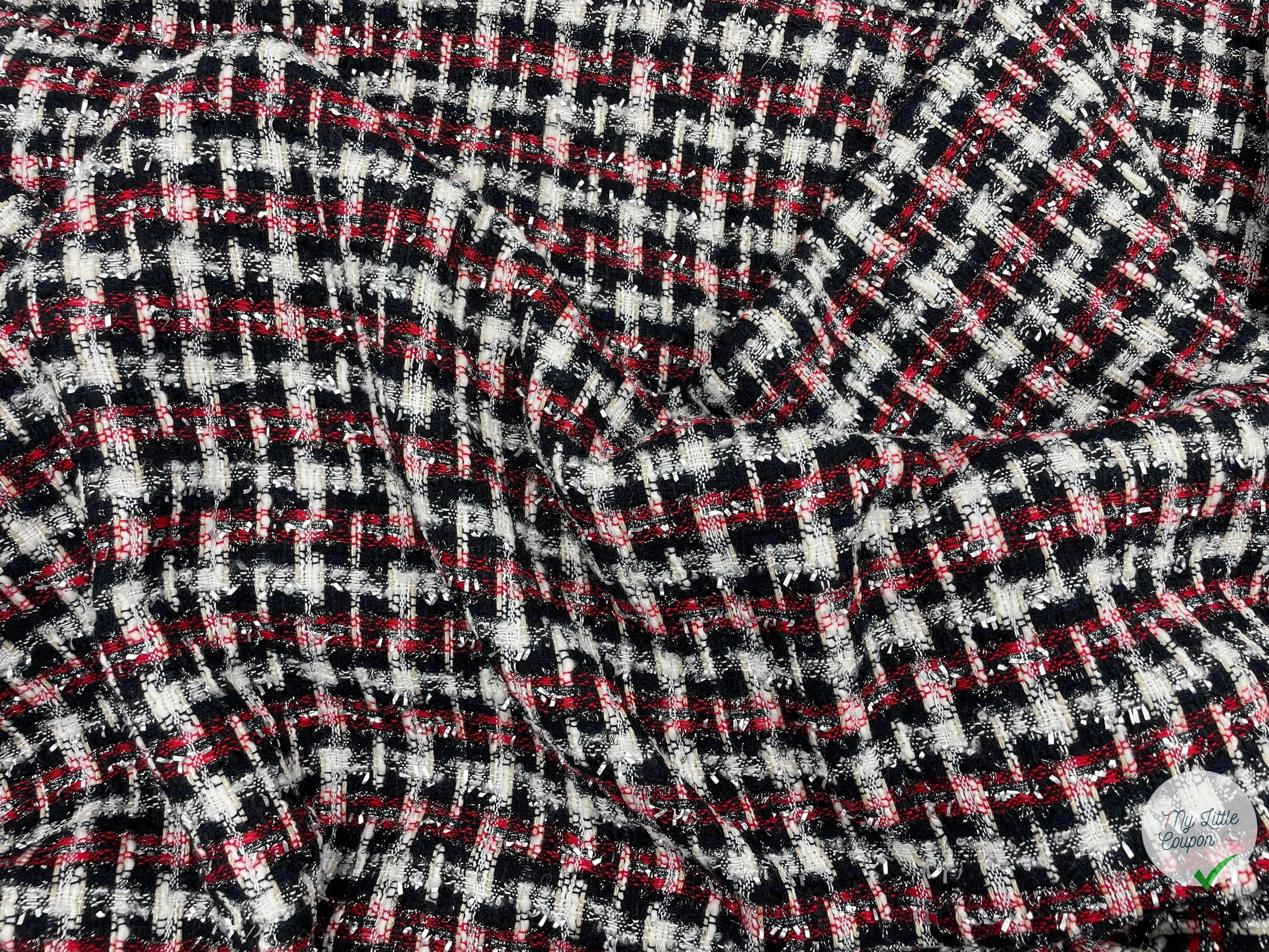 TWEED CARREAUX ĂLĂGANCE TRICOLORE - My Little Coupon - tissu - coudre